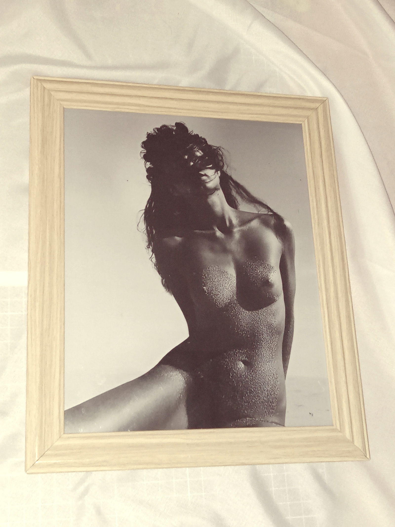 Herbert Matter "Nude on the Beach, Provincetown,1940" Framed: Nude on the Beach photographed by Herbert Matter, 1940. Photo on high gloss Kodak photo paper, unknown print date. Image measures 8x10, framed.