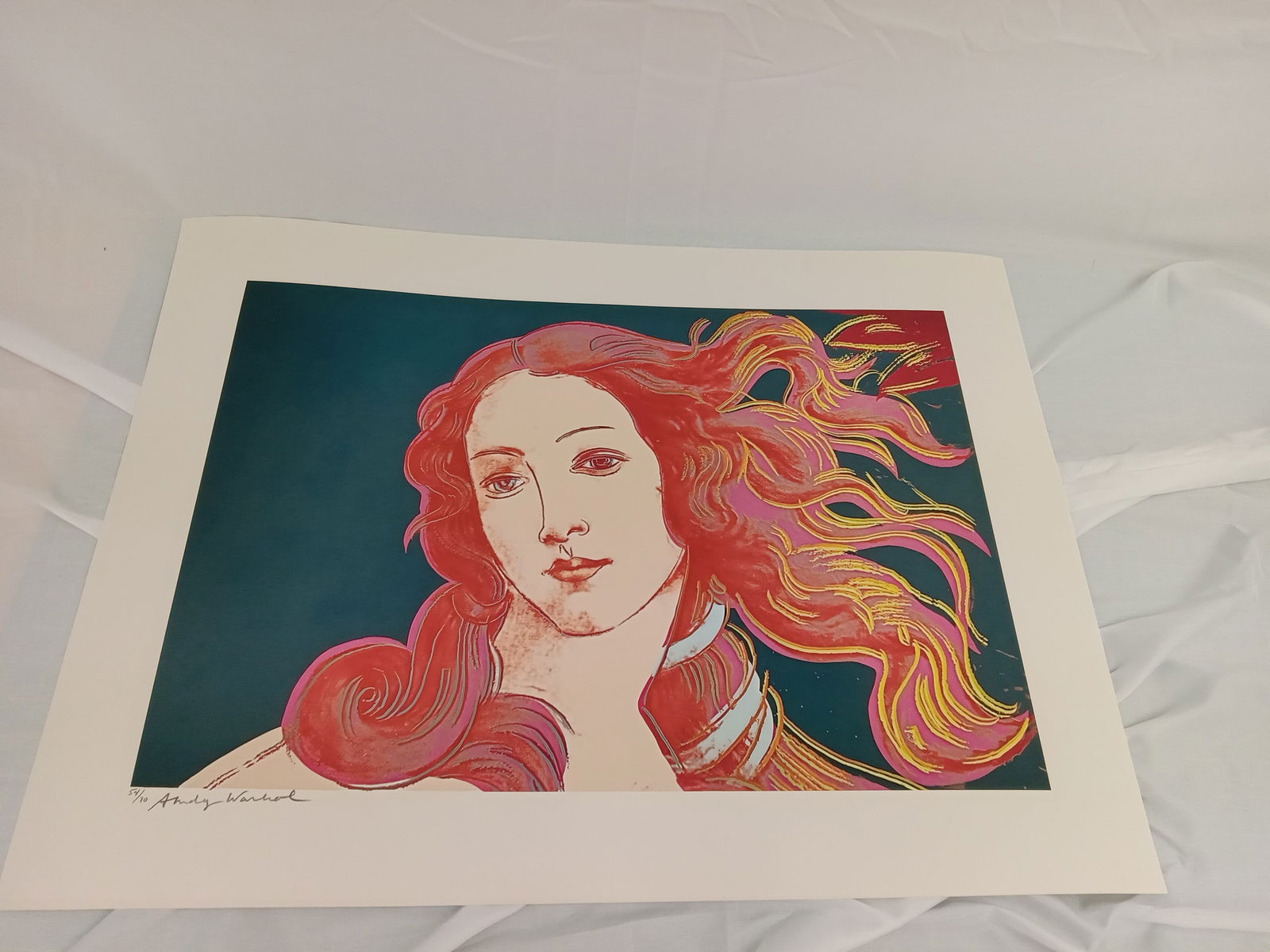Andy Warhol "Birth of Venus, 1995" Signed Print: Pencil signed and numbered print on heavy wove paper, "Birth of Venus" by Andy Warhol. Unknown print date. Measures 22x30 inches.