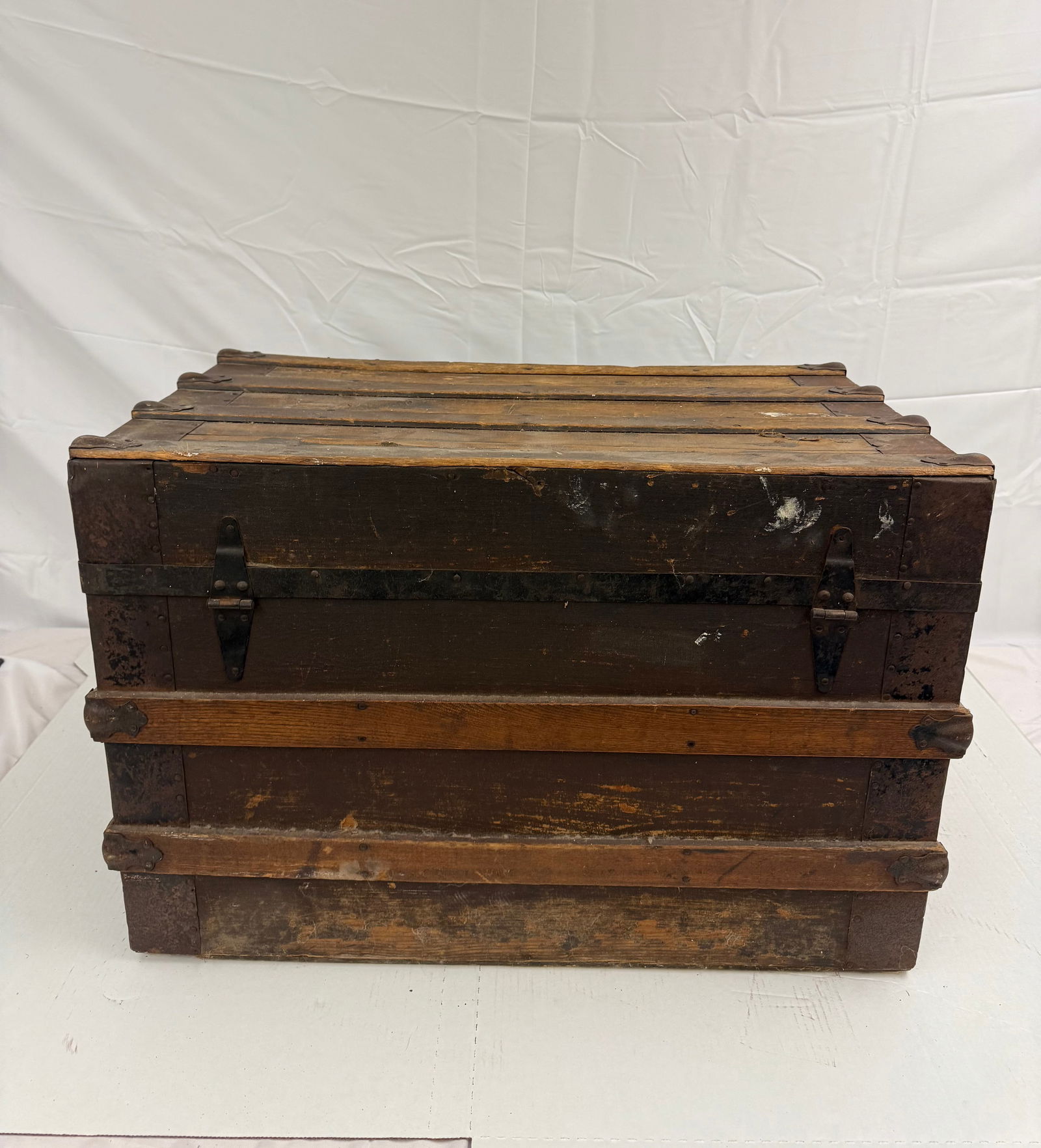 Antique Vintage Wooden Trunk (1 of 5)