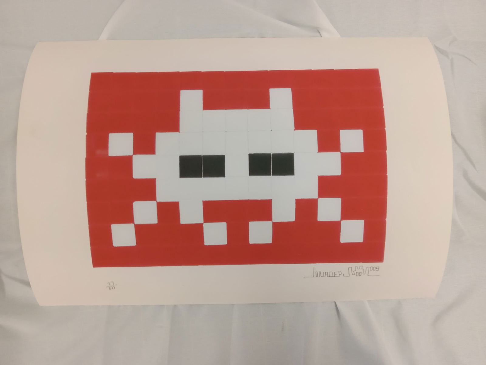 Invader "Invasion (Red), 2009" Signed Print (1 of 3)