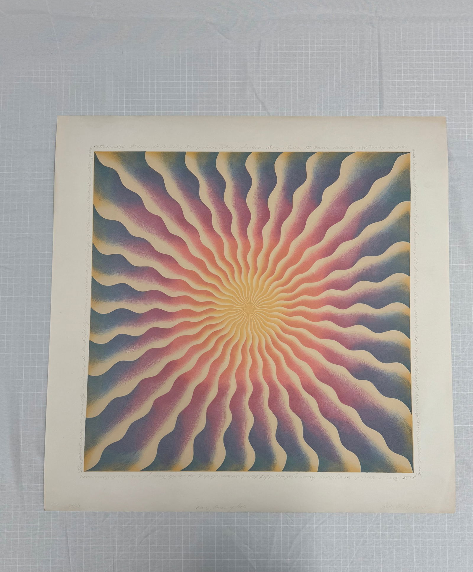 Judy Chicago "Mary, Queen of Scots": Judy Chicago "Mary, Queen of Scots" - Lithograph, on wove paper, measures Image 20 In X 20 In and Sheet 24 7/8 In X 25 In,