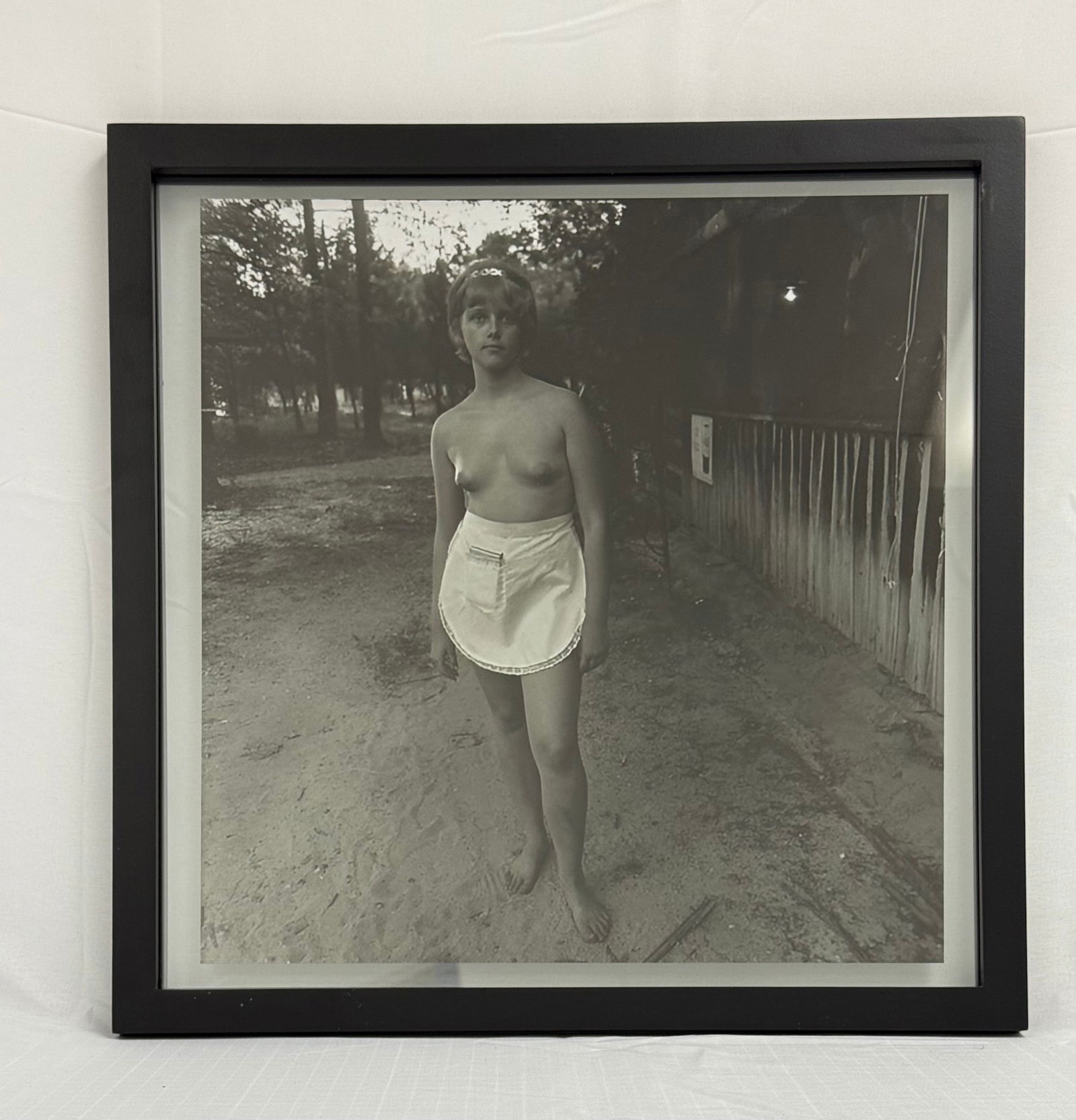 Diane Arbus, A young waitress at a nudist camp, N.J., 1963/1978: Diane Arbus, A young waitress at a nudist camp, N.J., 1963/1978, Photo print on high gloss Kodak photo paper. Measures 14 X 14 inches, Framed