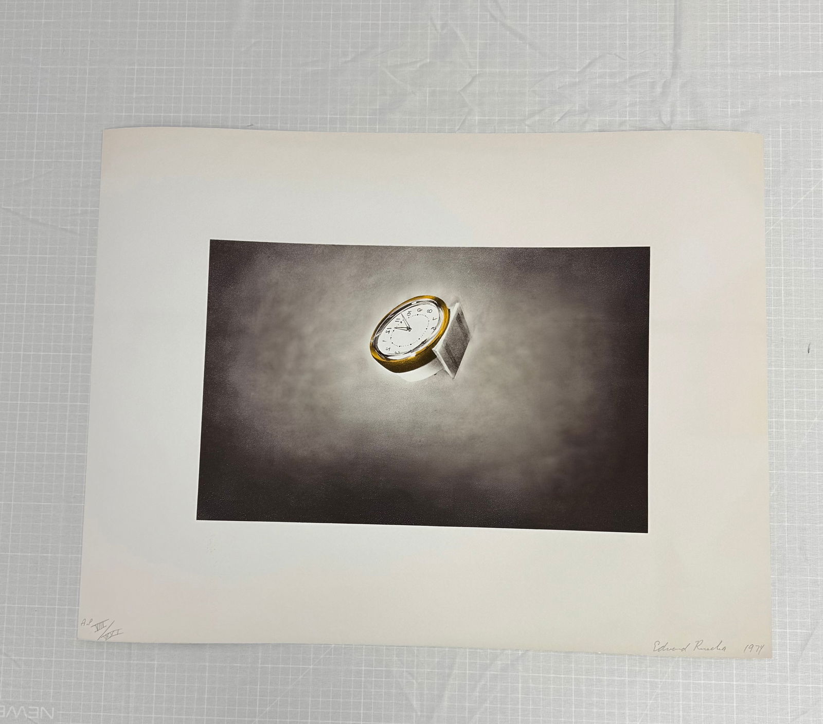 Ed Ruscha "Clock, From Domestic Tranquility, 1974" Print (1 of 3)