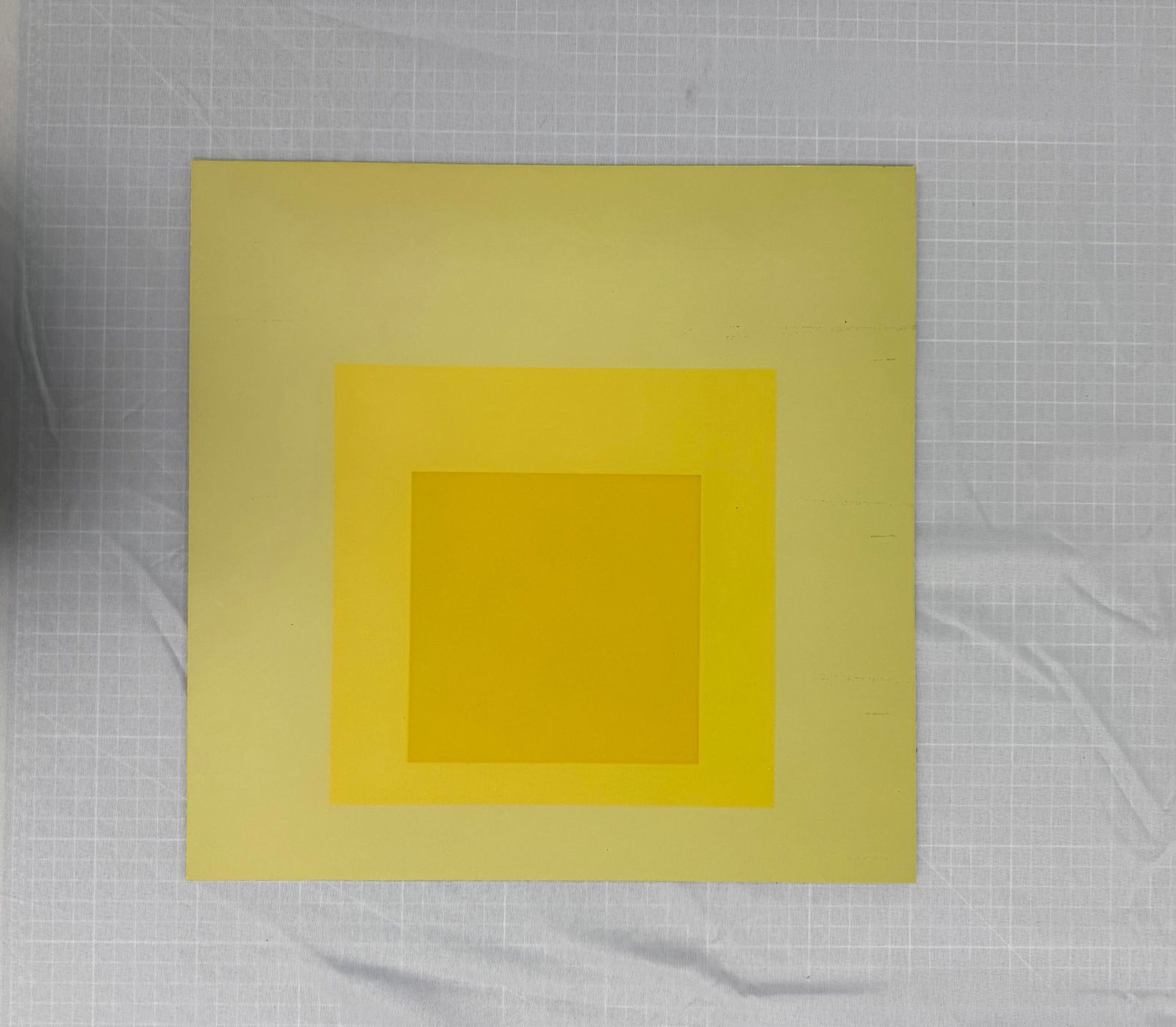 JOSEF ALBERS 'HARD EDGE' SERIGRAPH: JOSEF ALBERS 'HARD EDGE' SERIGRAPH titled " Harde Edge" . Mounted to board. Measures 10.25 X 9.75 in