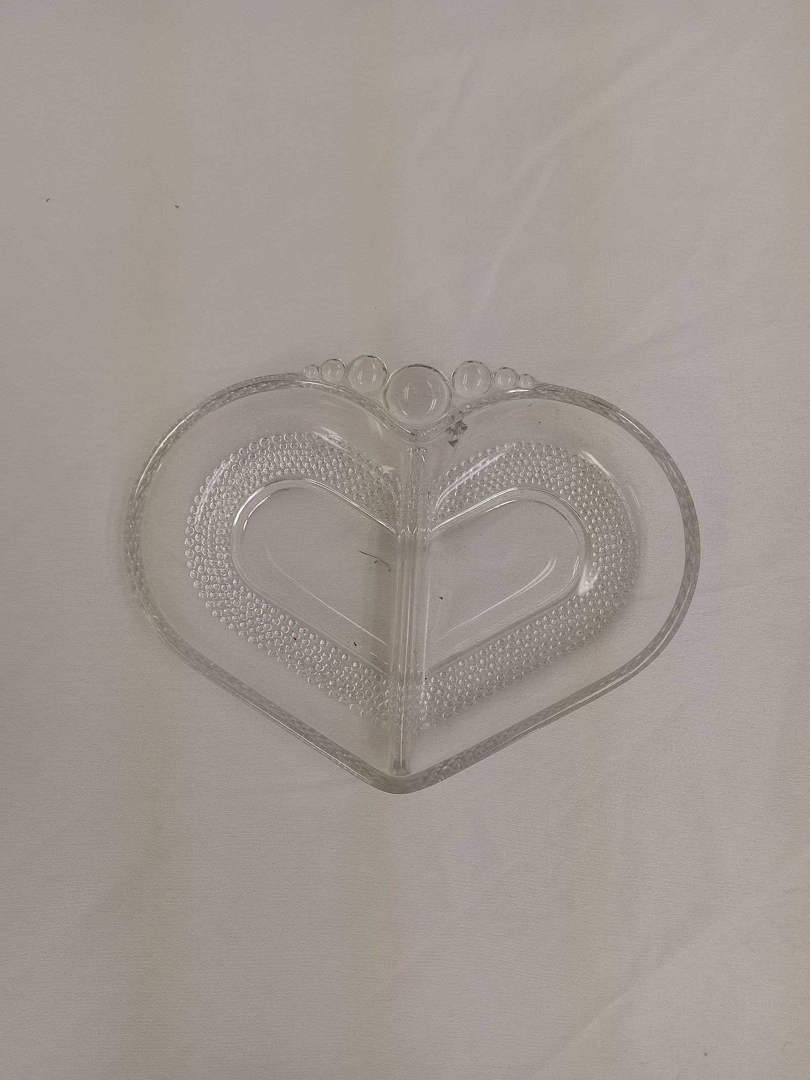 Heart Shaped Dish with diveder: Heart Shaped Dish with diveder