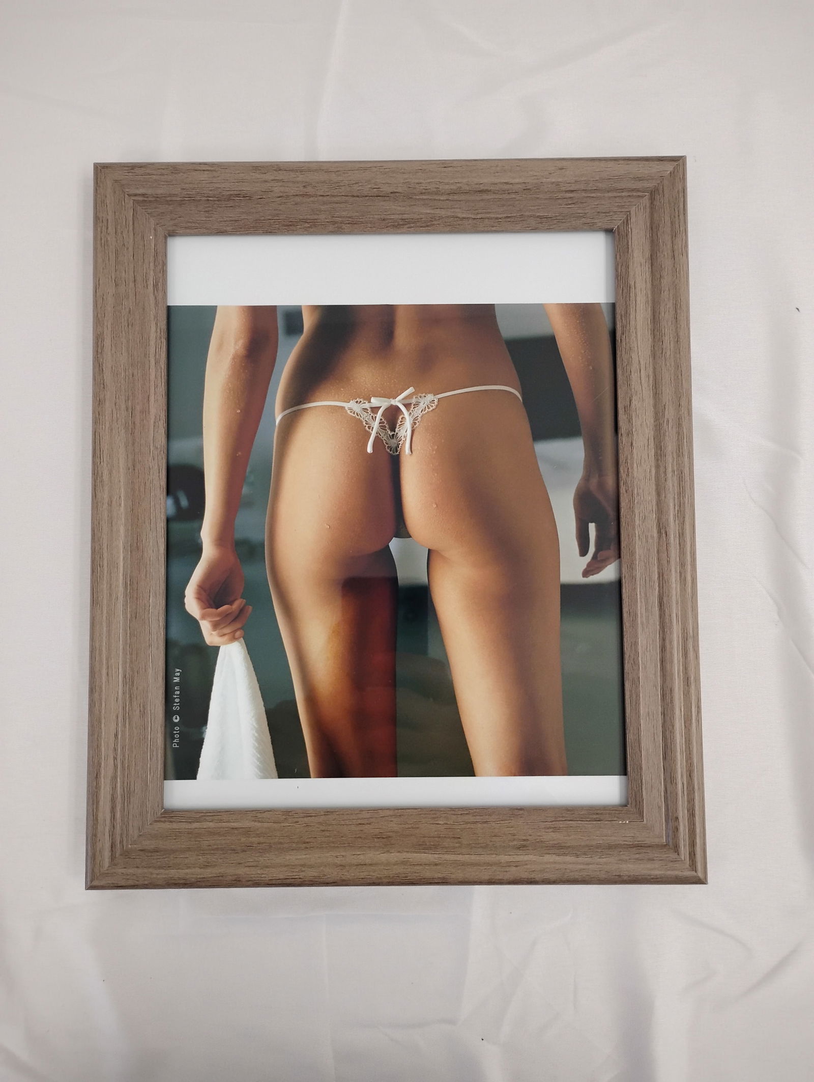 Stefan May "Mask-II, No.4" Framed: No.4 from the "Mask-II" series shot by Stefan May. Print on high gloss Kodak photo paper. Image measures 8x10, framed.