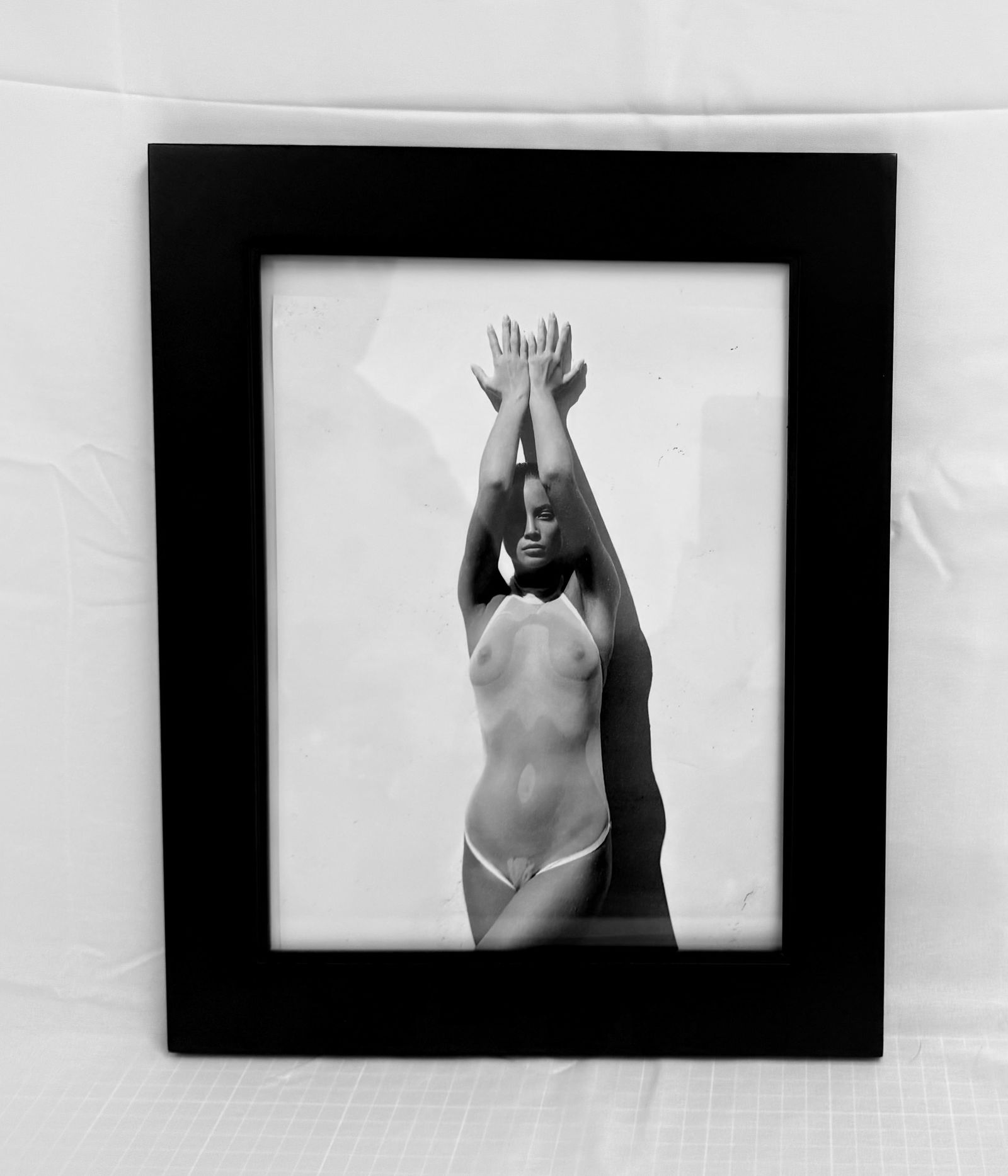 Herb Ritts (American, 1952-2002)Christy Turlington in White, Hollywood,: Herb Ritts (American, 1952-2002) photo print,Christy Turlington in White, Hollywood, "1990" Print, measures 8.75 in X 11.50 in