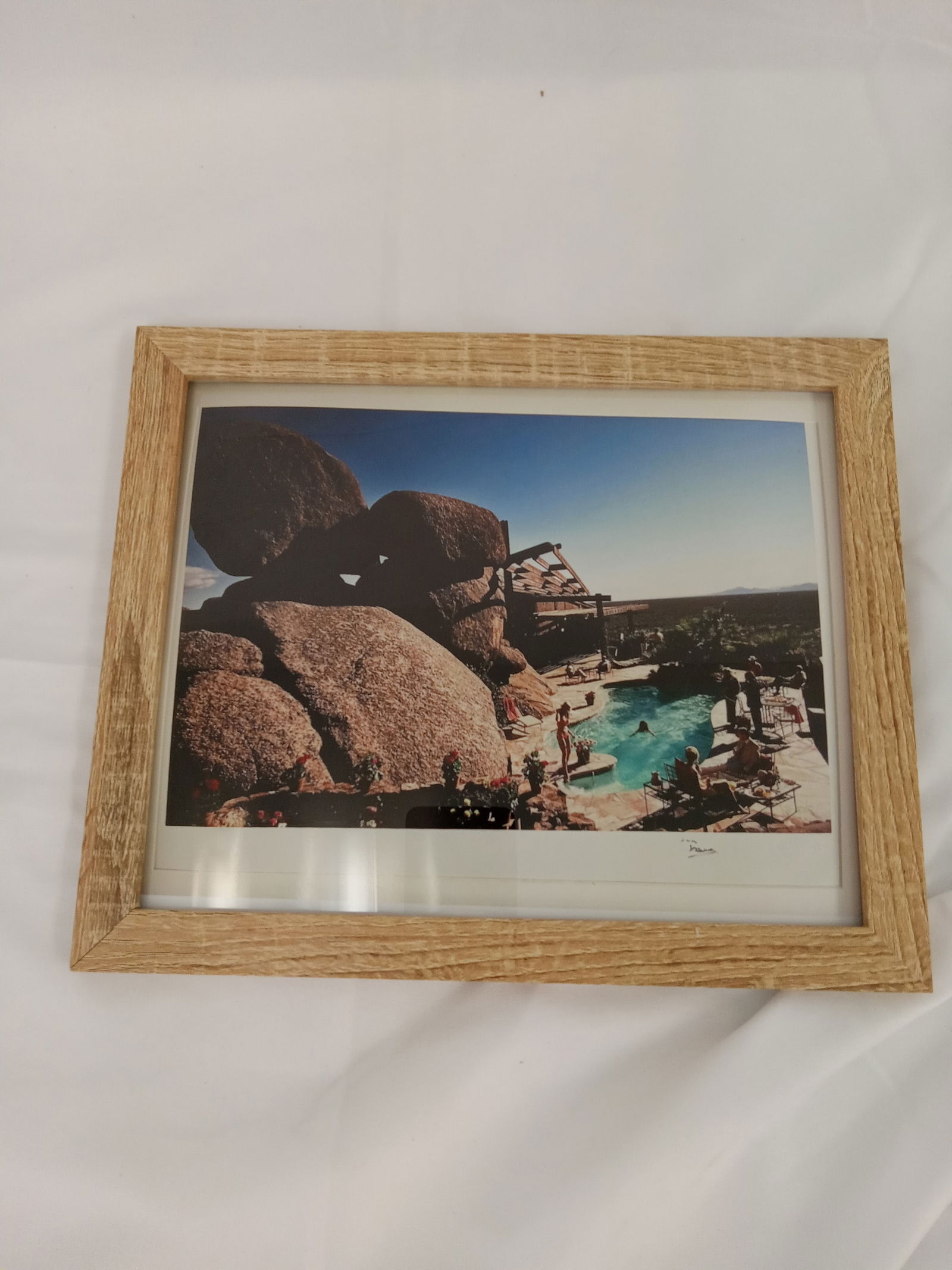 Slim Aarons "Hovgard Home, 1973" Framed: Slim Aarons "Hovgard Home, 1973" on high gloss Kodak photo paper. Image measures 8x10 inches. Framed