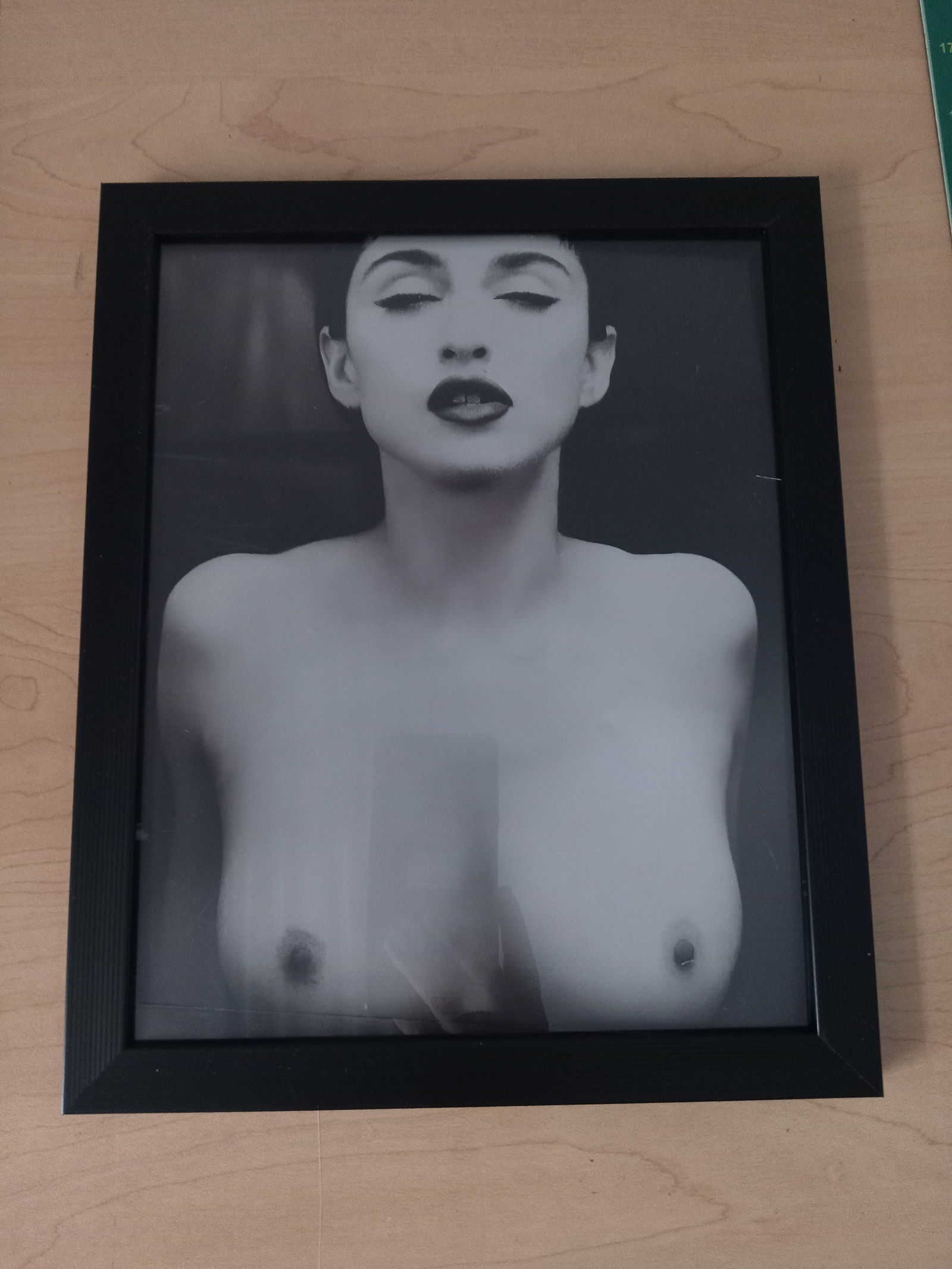 Herb Ritts "Madonna II, San Pedro, 1990" Framed Print: Herb Ritts "Madonna II" in San Pedro, 1990 photo print on high gloss Kodak photo paper, framed. Measures 8x10 inches.