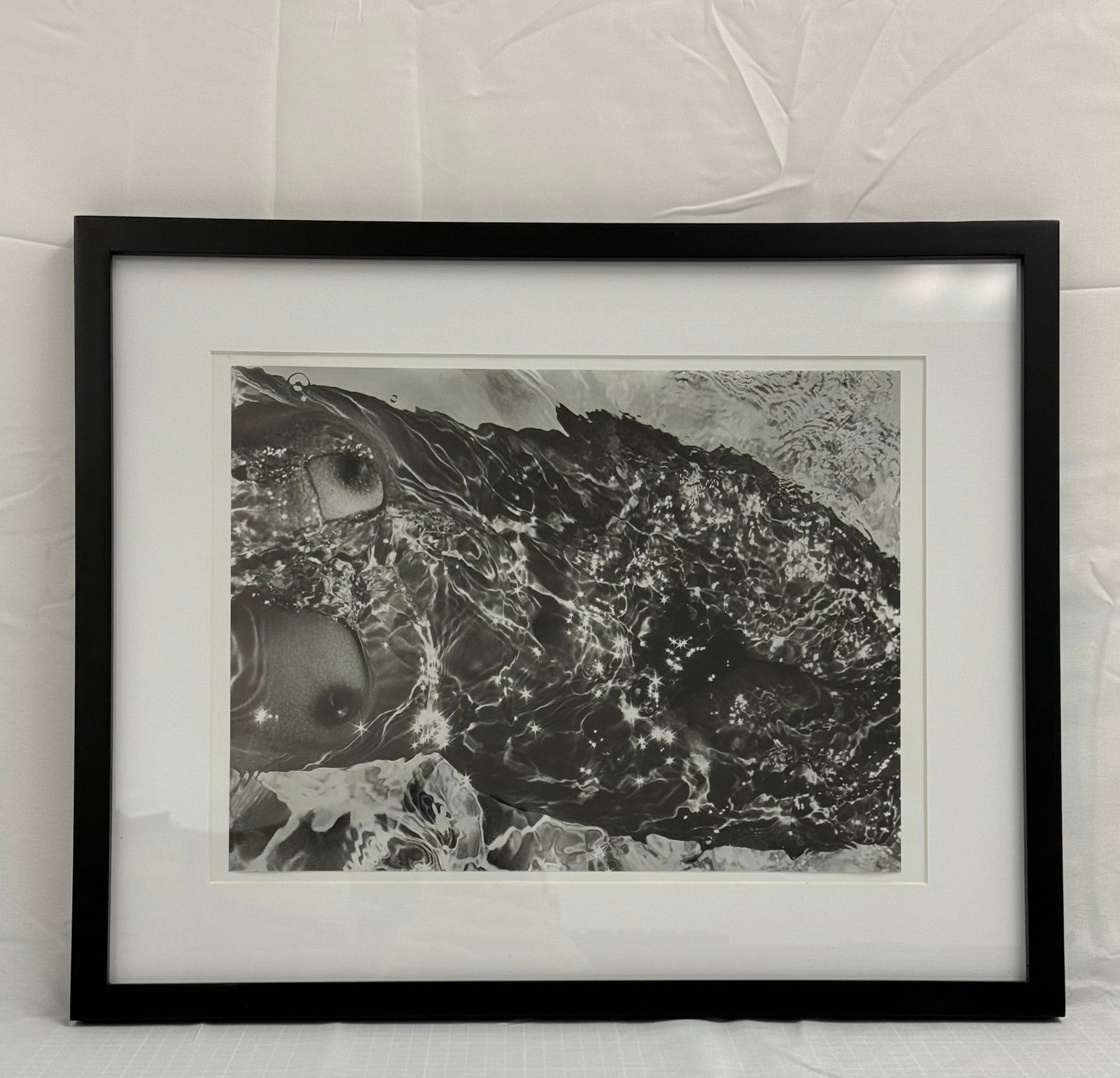 Lucien Clergue - Sea Nude: Lucien Clergue - Sea Nude, Photo print, Measures 11.0 inX 15.0 in, Framed