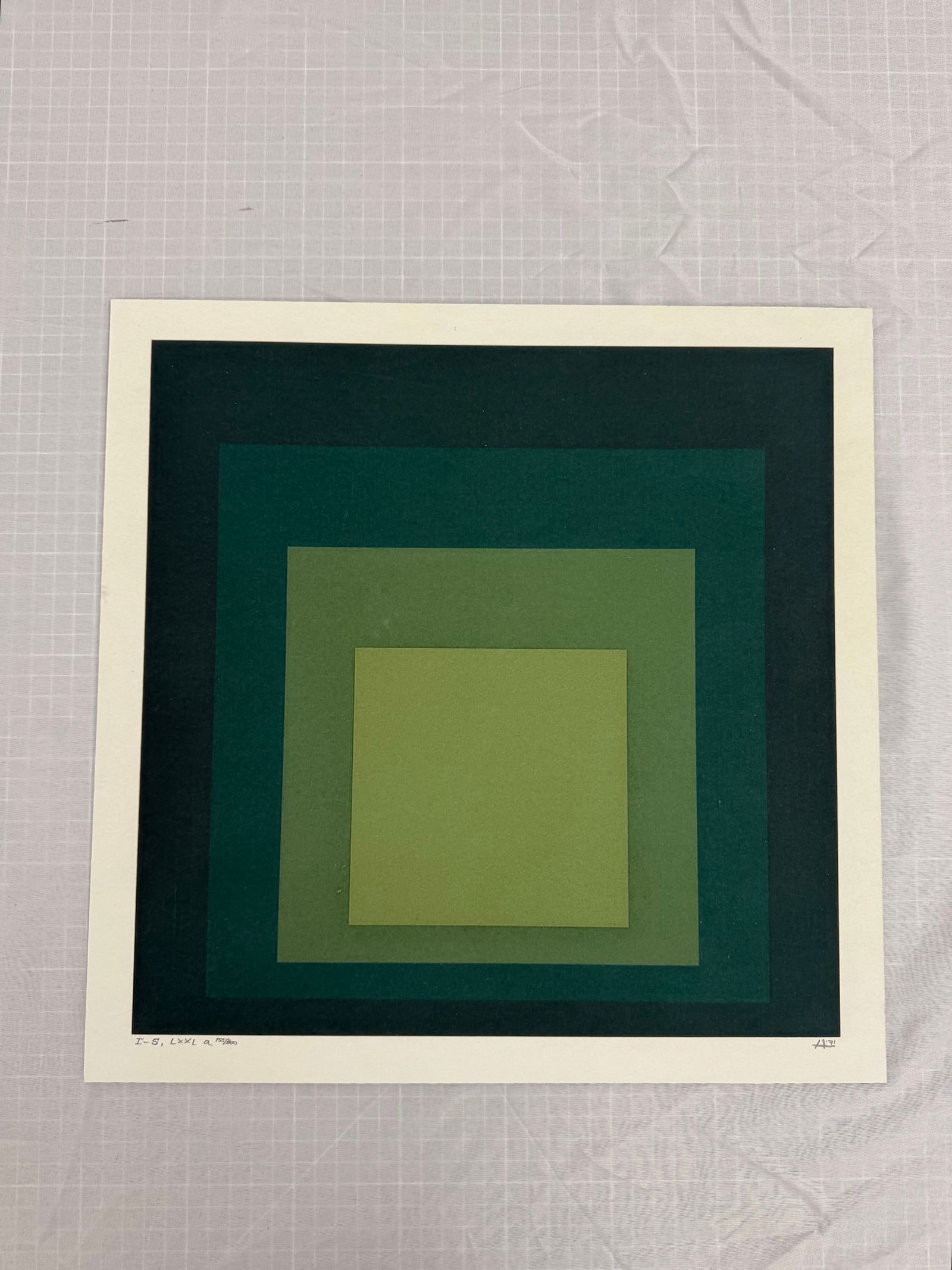 Josef Albers (Homage to the Square) Print in Colors, Signed (1 of 1)