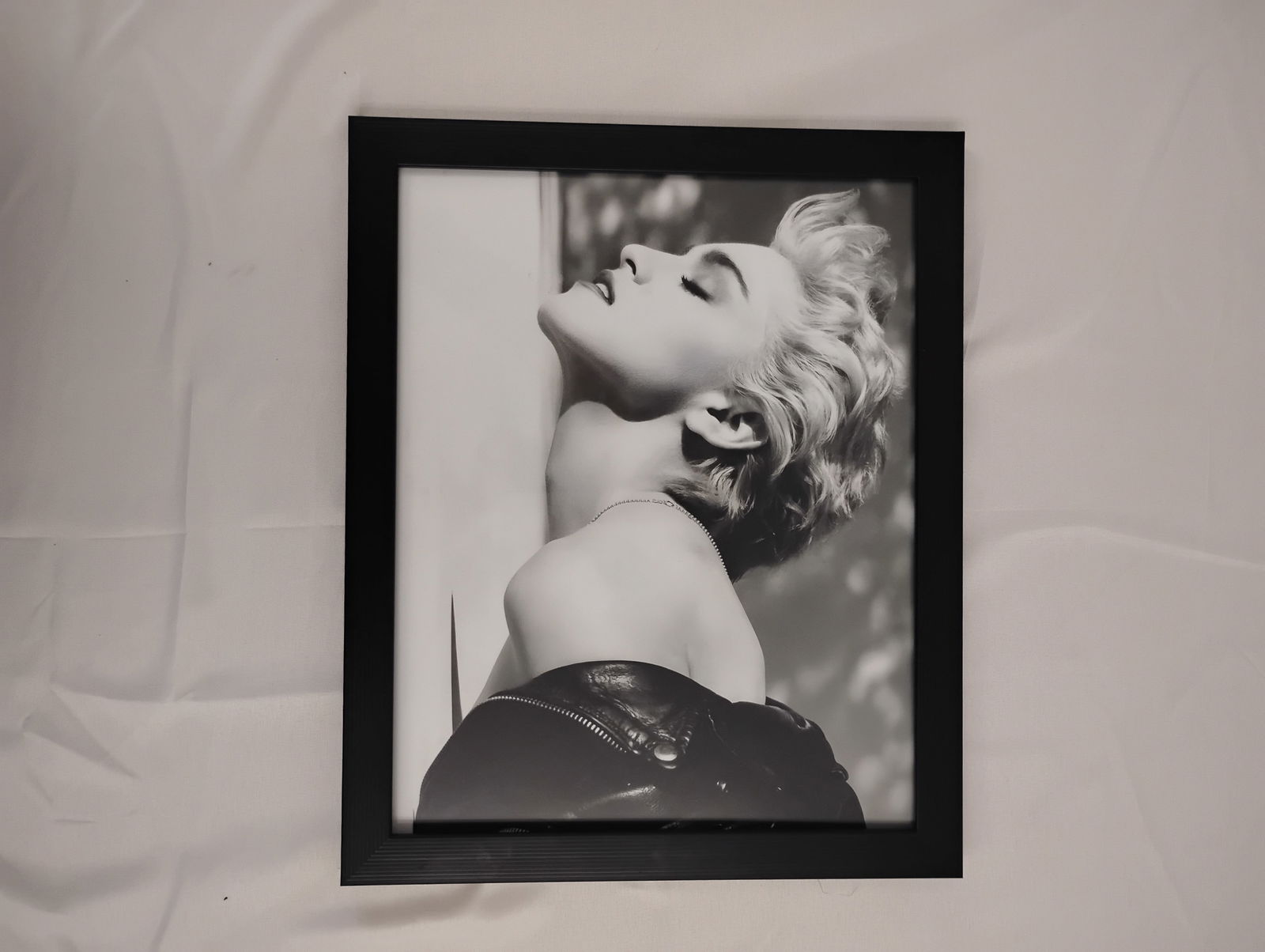 Herb Ritts "Madonna, Hollywood, 1986" Framed: Madonna photographed by Herb Ritts in Hollywood, 1986. Photo print on high gloss Kodak photo paper, unknown print date. Image measures 8x10, framed.