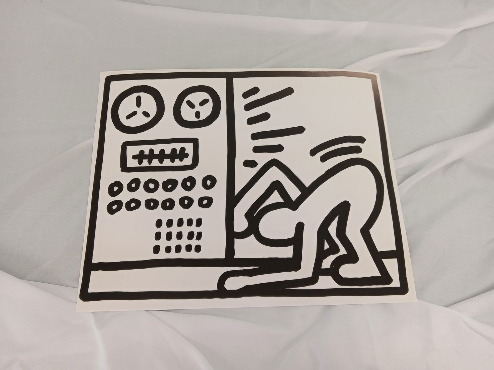 Keith Haring "September, Pop Shop III, Plate 4" Print: Keith Haring - September, Pop Shop III (Plate 4), from the Color it Yourself Keith Haring Calendar. Measures 12.00 X 15.00 Inches, Print on heavy wove paper. Sold After as These are part of the