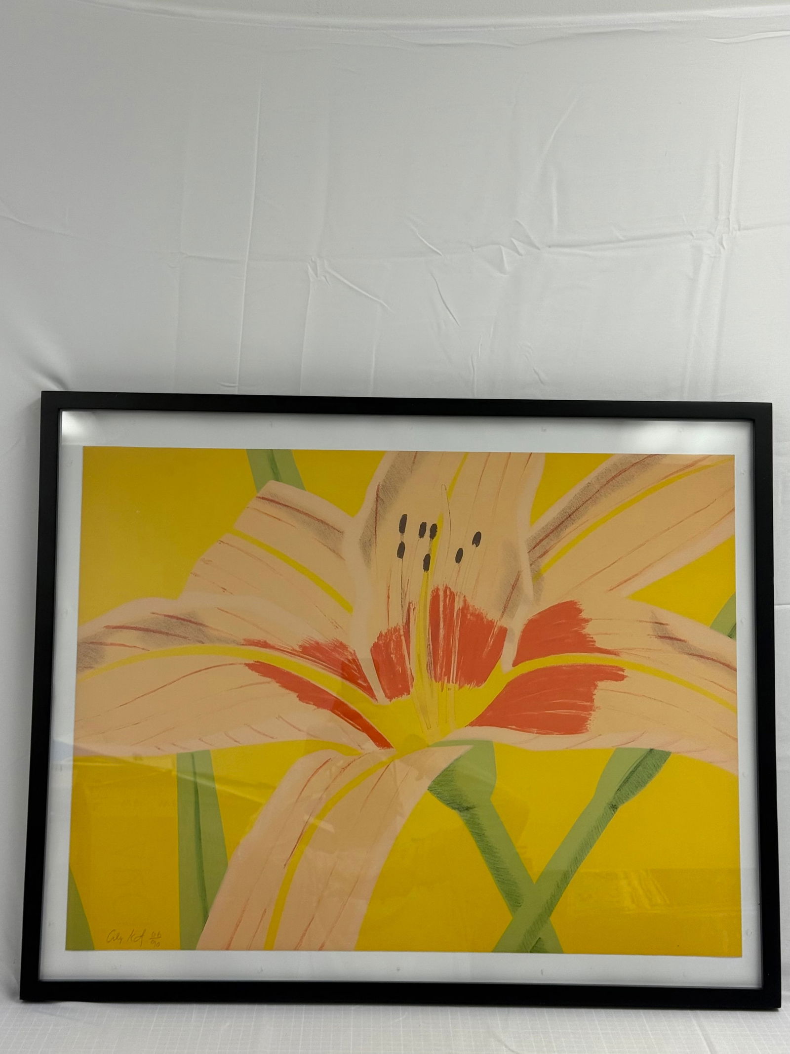 Alex Katz "Day Lily 2, 1969" Print: Alex Katz "Day Lily 2, 1969" - Lithograph on Arches paper, signed in pencil 64/90, Framed, Measures Sheet 20 7/10x28 in. Sold After as These are part of the estate sale and we do not have a COA.