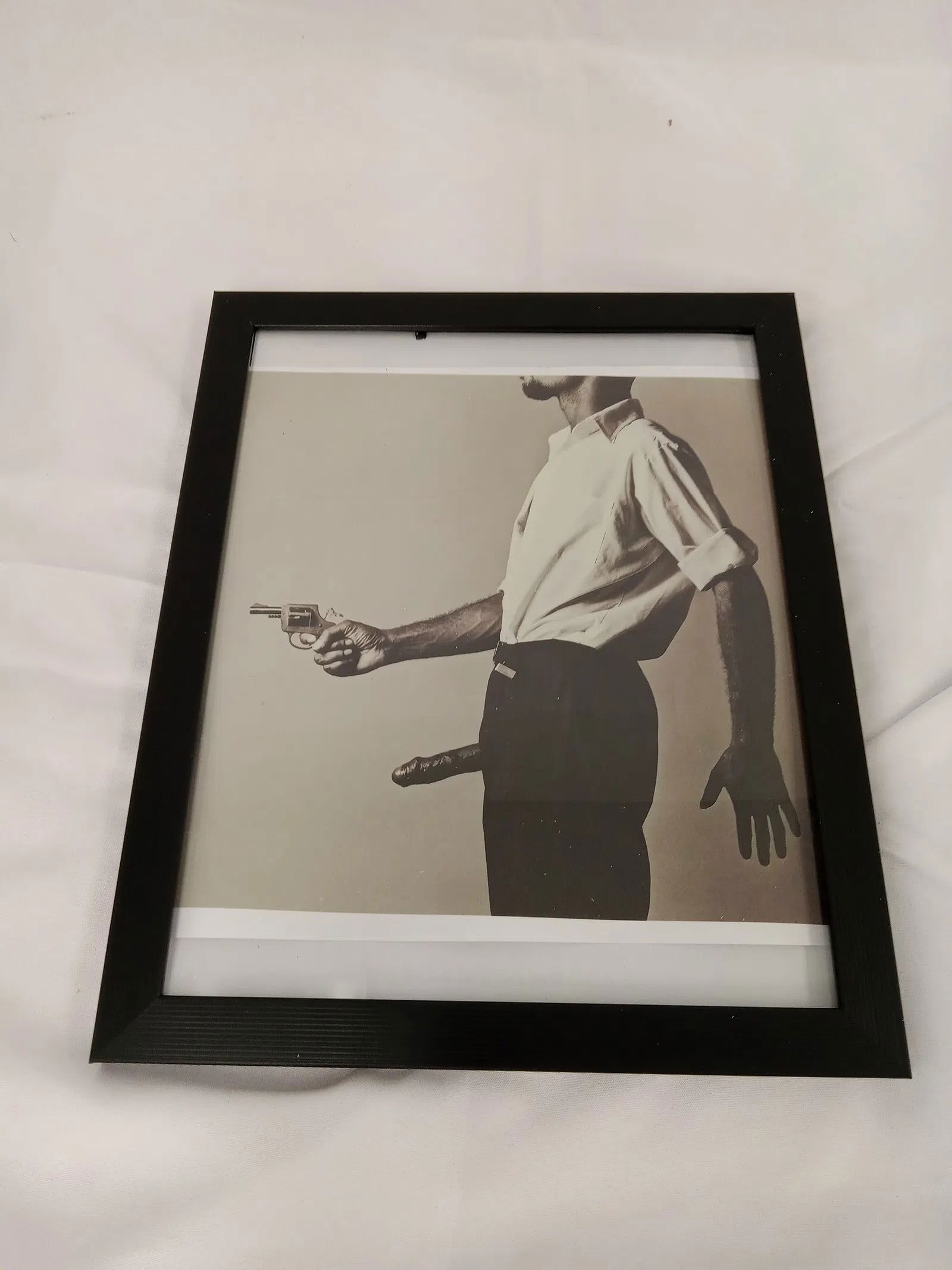 Robert Mapplethorpe "Cock and Gun, 1982," Framed Print: Cock and Gun, 1982 Robert Mapplethorpe photo print on high gloss Kodak photo paper, framed measures 8x10 inches.