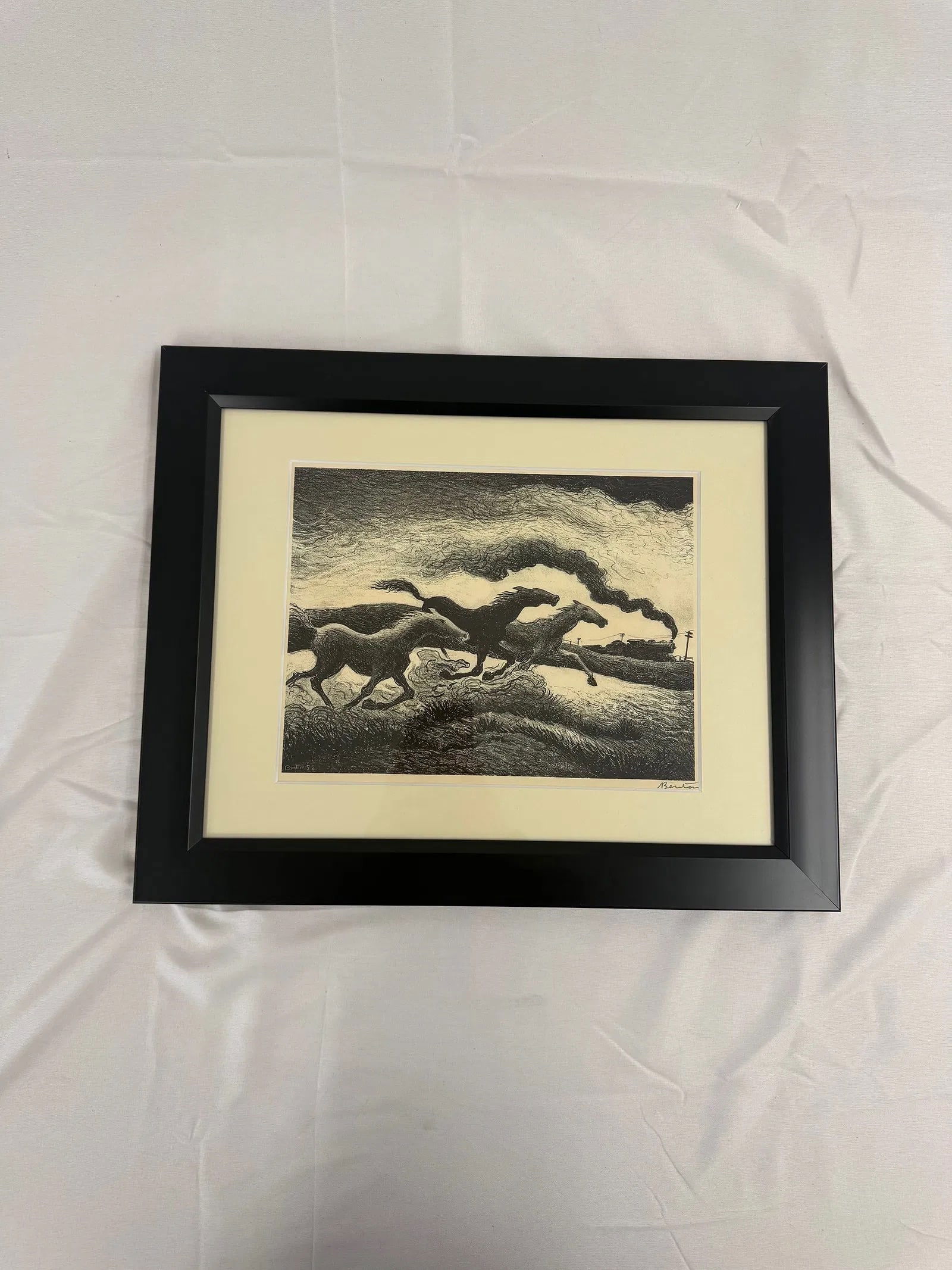 Thomas Hart Benton "The Race," Signed (1 of 2)
