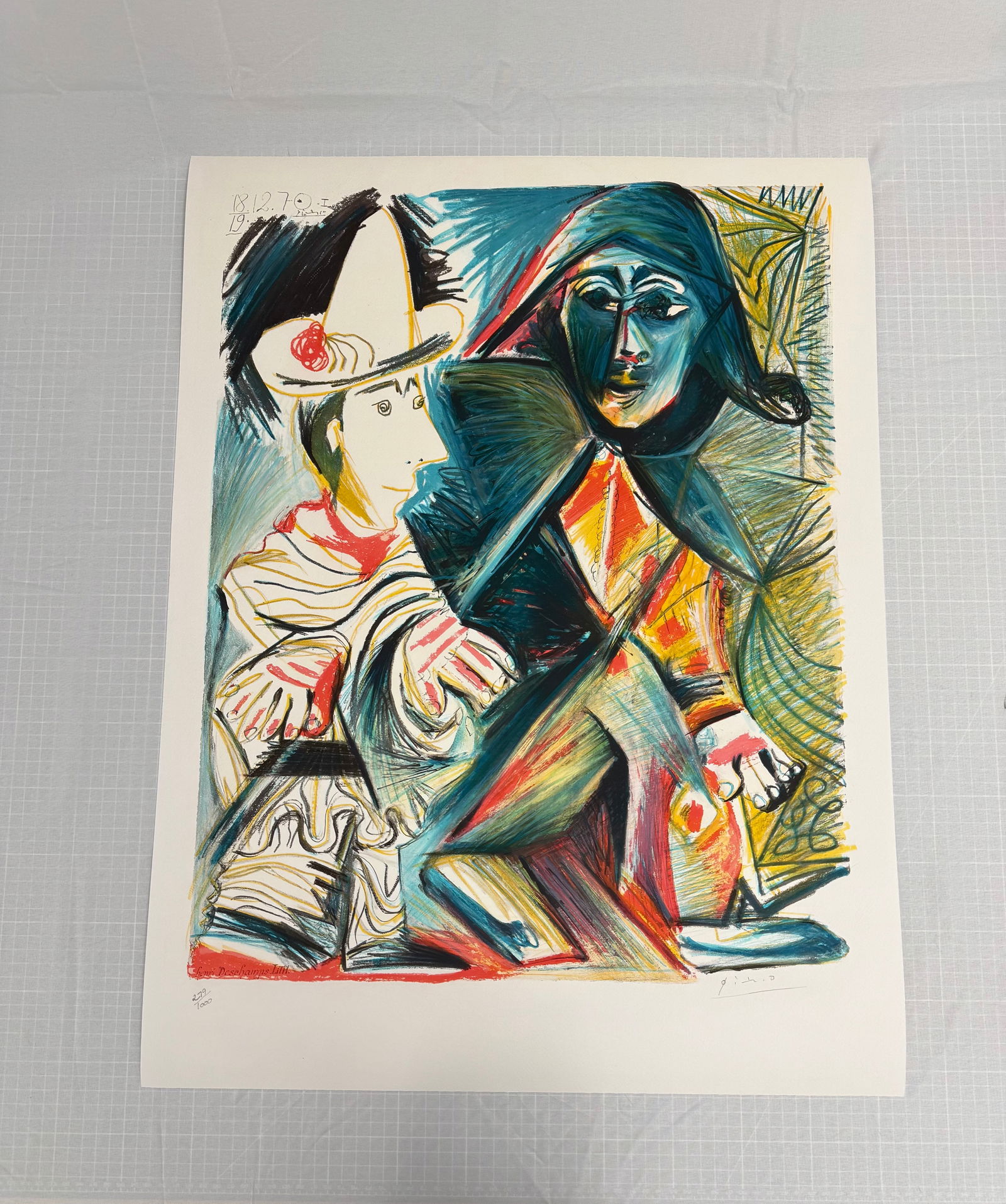 After Pablo Picasso "pierrot et arlequin" (1 of 3)