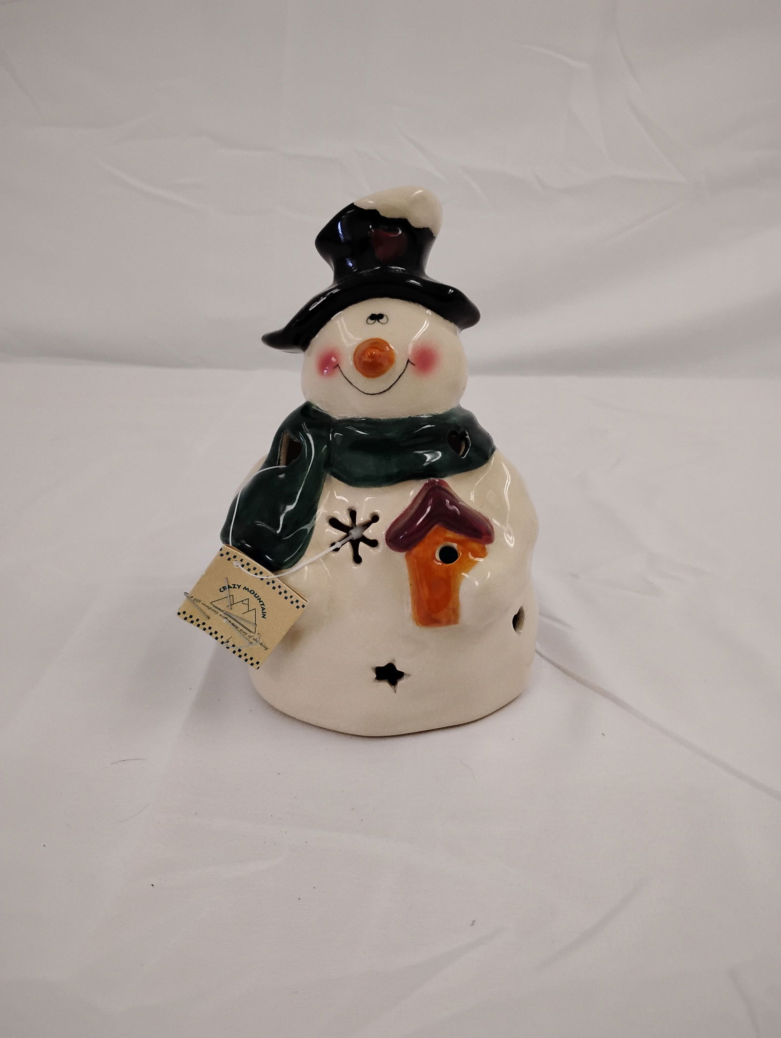 Decorative Snow Man Candle Holder (1 of 2)