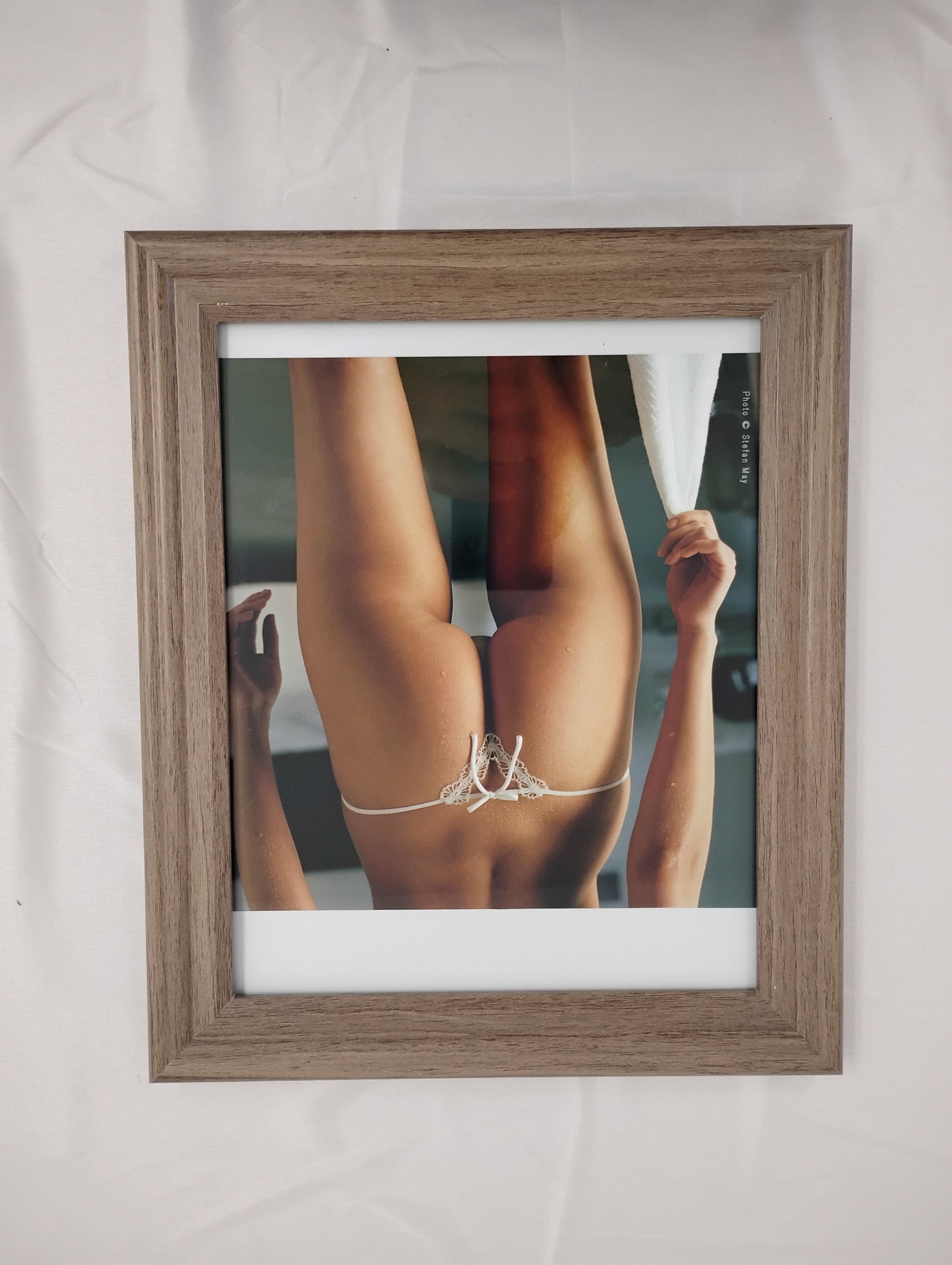 Stefan May "Mask-II, No.4" Framed: No.4 from the "Mask-II" series shot by Stefan May. Print on high gloss Kodak photo paper. Image measures 8x10, framed.