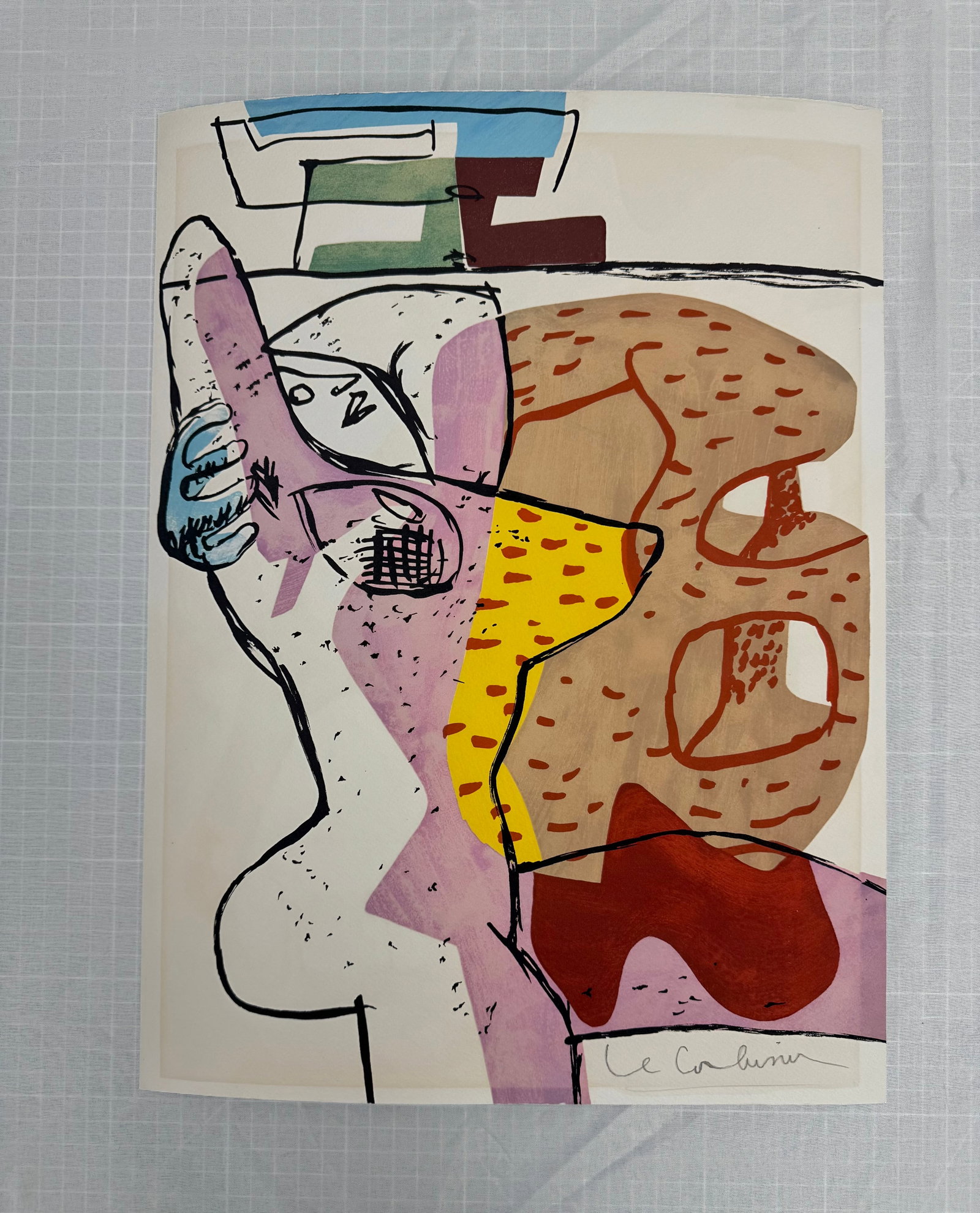 Le Corbusier "Le poème de l'angle droit" (The Poem of the Right Angle): Le Corbusier "Le poème de l'angle droit" (The Poem of the Right Angle) - Lithograph on Arches Cover paper, full margins, measures sheet 16 1/2 In X 12 1/2 In, signed in pencil , Sold After as These a
