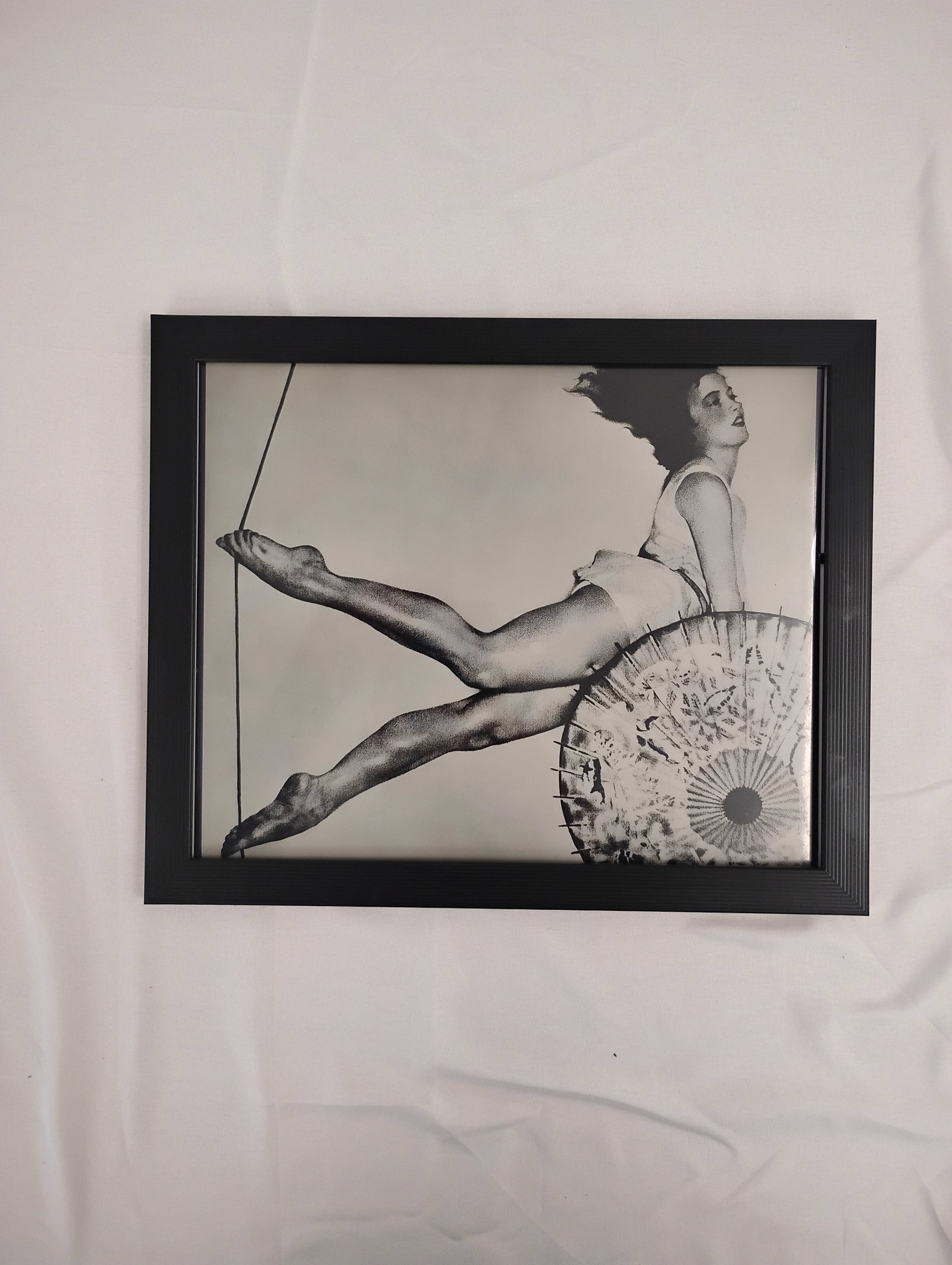 William Mortensen "Rope Dancer" Framed: Rope Dancer photograph by William Mortensen. Photo print on high gloss Kodak photo paper, unknown print date. Image measures 8x10, framed.
