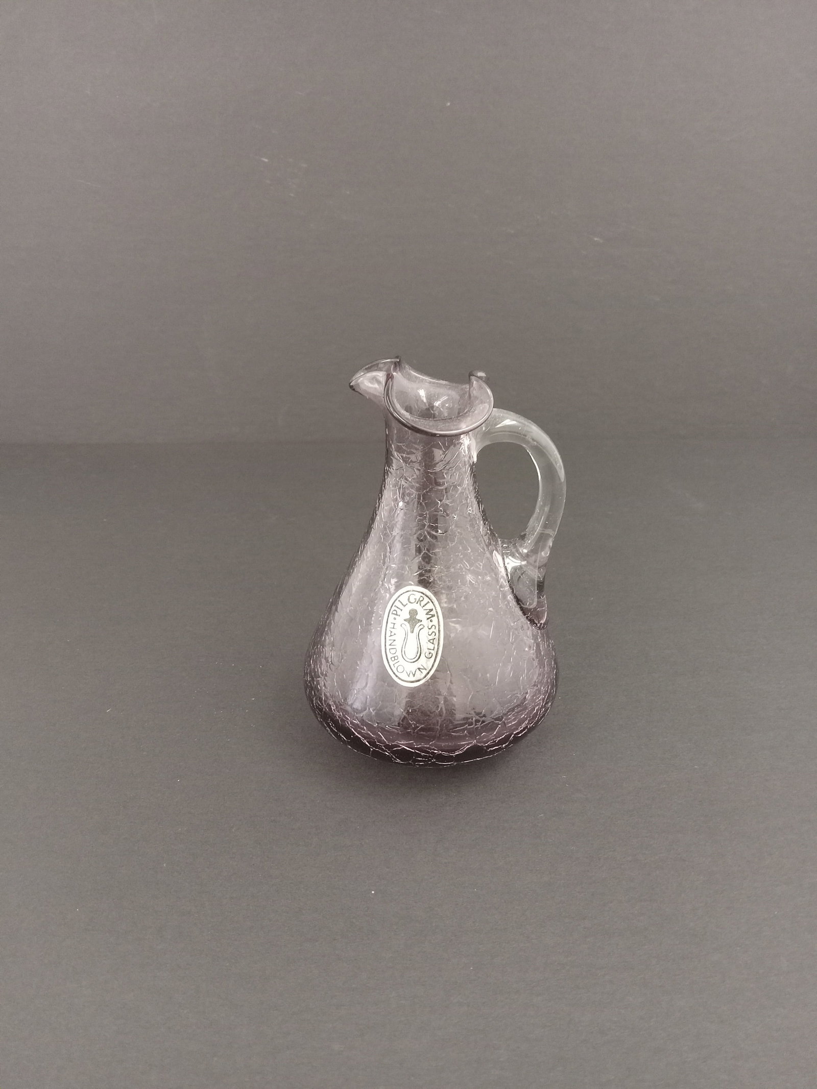 Vintage Pilgrim Glass Co. Mini Crackle Glass Pitcher (1 of 1)