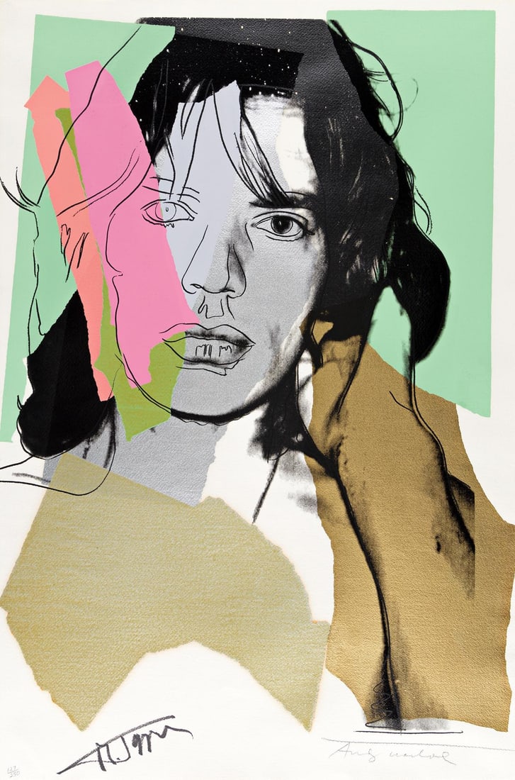 Andy Warhol "Mick Jagger" offset lithograph, Signed (1 of 1)