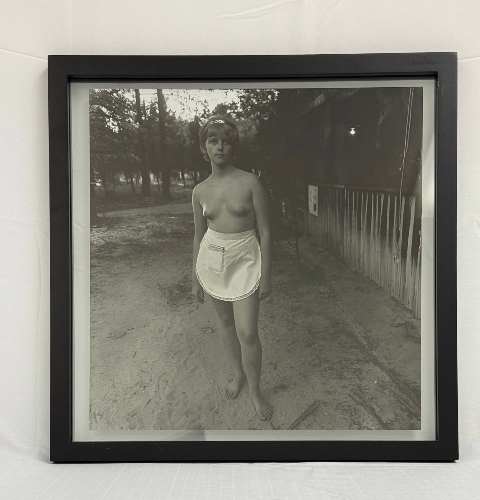 Diane Arbus, A young waitress at a nudist camp, N.J., 1963/1978: Diane Arbus, A young waitress at a nudist camp, N.J., 1963/1978, Photo print on high gloss Kodak photo paper. Measures 14 X 14 inches, Framed