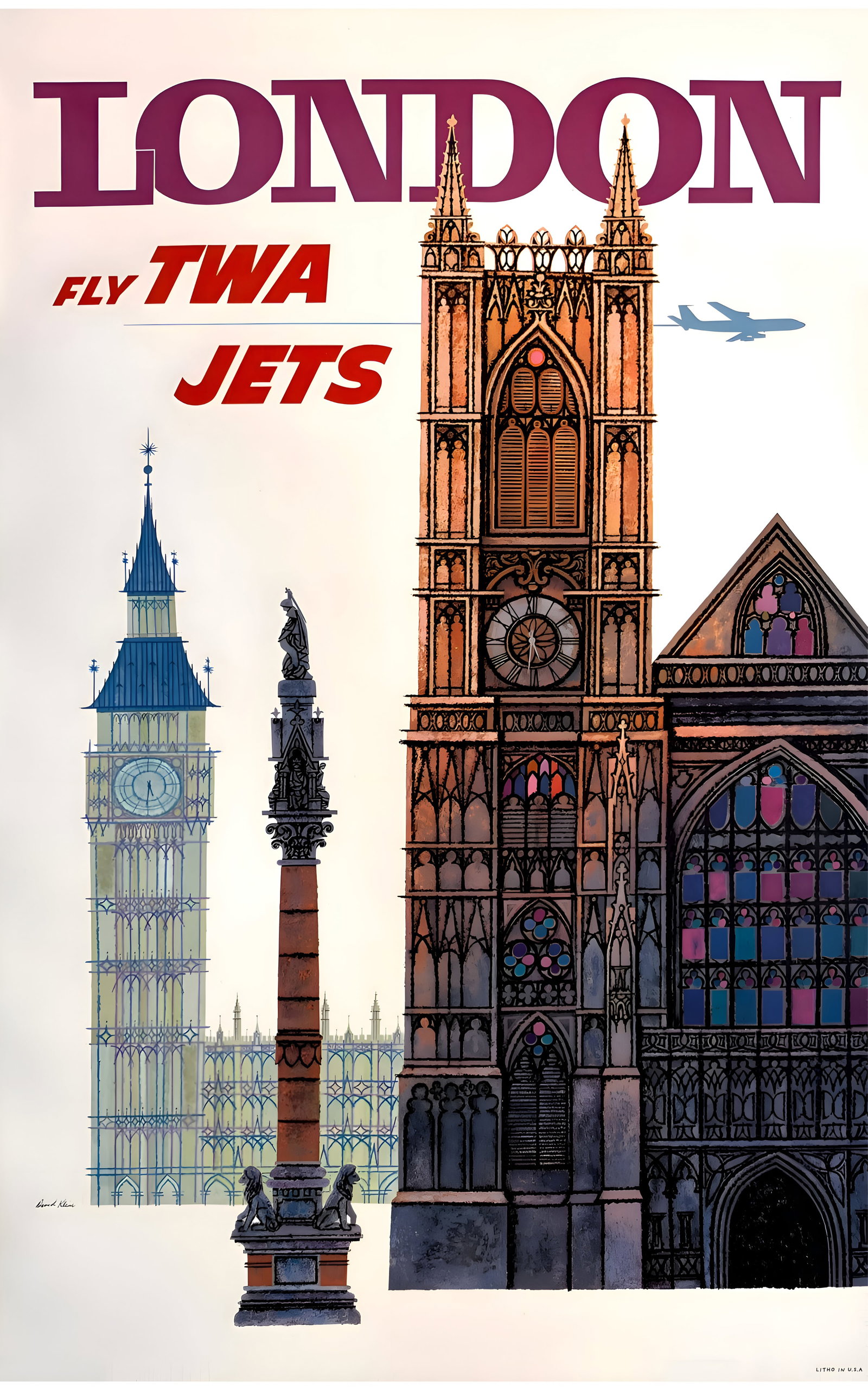 London Travel Poster for TWA David Klein After (1 of 1)