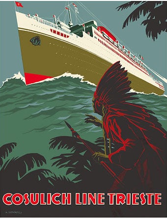 Cosulich Line, Trieste Italy Travel Poster (1 of 1)