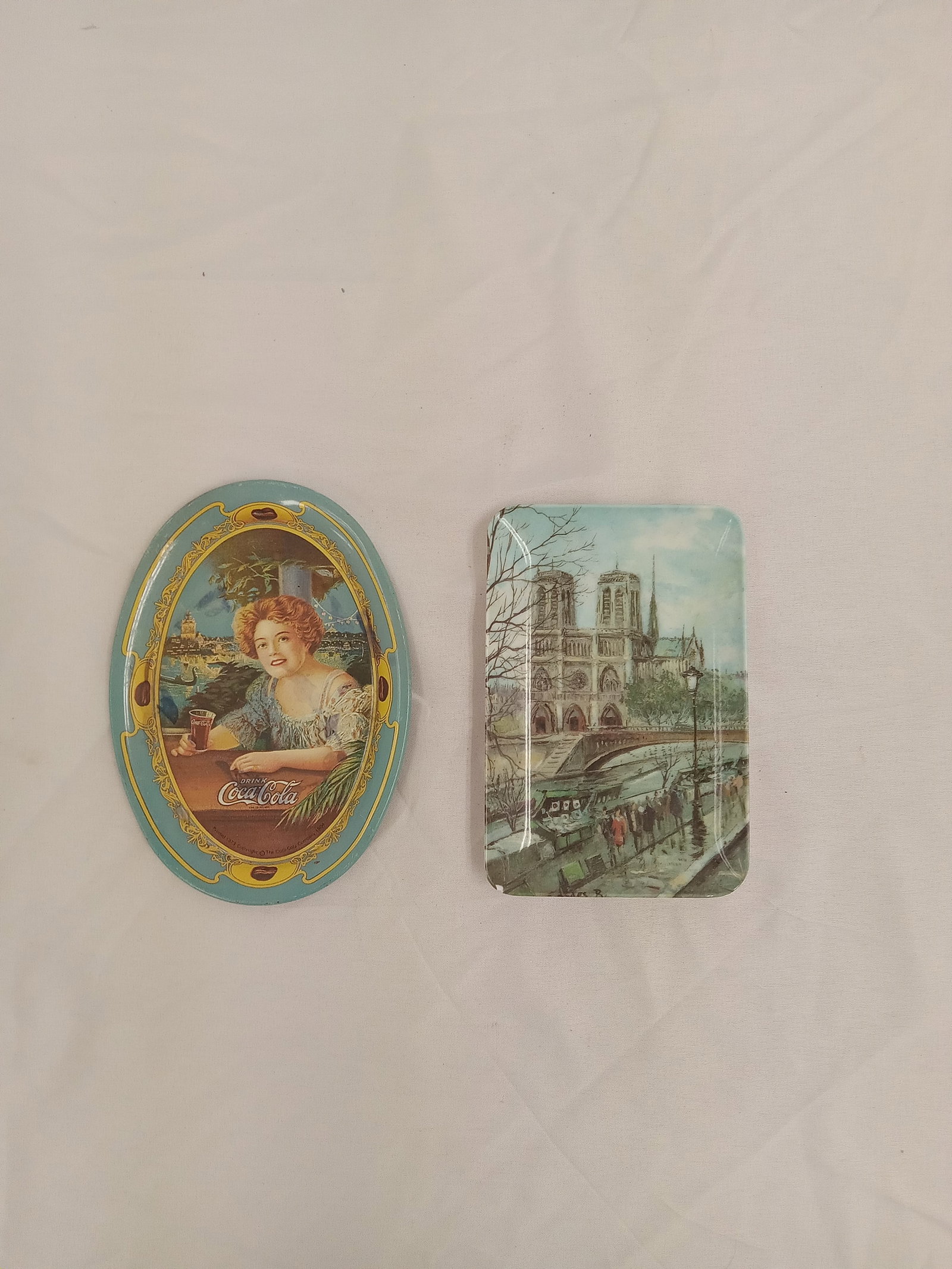 Two Decorative Trays: Two Decorative Trays These are part of the estate sale and we do not have a COA. All lots offered in our auctions are sold strictly on an "AS IS" basis. Any descriptions regarding an item’s