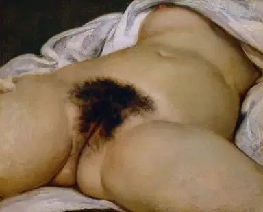 "The Origin of the World by Gustave Courbet" Poster: "The Origin of the World by Gustave Courbet" Poster. Photoprint on kodak photopaper, framed, Measures 8 x 10 inches. These are part of the estate sale and we do not have a COA. All lots offered in our