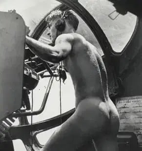 Horace Bristol "PBY Blister Gunner" Photo Print.: Horace Bristol "PBY Blister Gunner, 1944" Photo Print. Photoprint on kodak photopaper, framed, Measures 8 x 10 inches These are part of the estate sale and we do not have a COA. All lots offered in ou