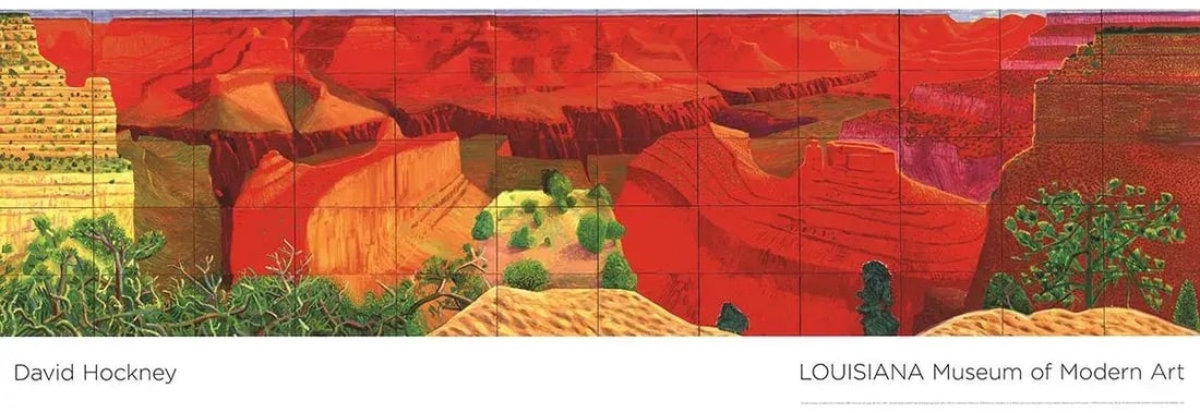 after David Hockney "A Closer Grand Canyon": After David Hockney "A Closer Grand Canyon" . Print on wove paper. Meaasures 38.5x12.5 inches. These are part of the estate sale and we do not have a COA. All lots offered in our auctions are sold str