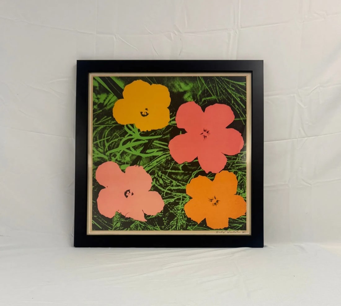 after Andy Warhol 'Flowers' Framed (1 of 3)