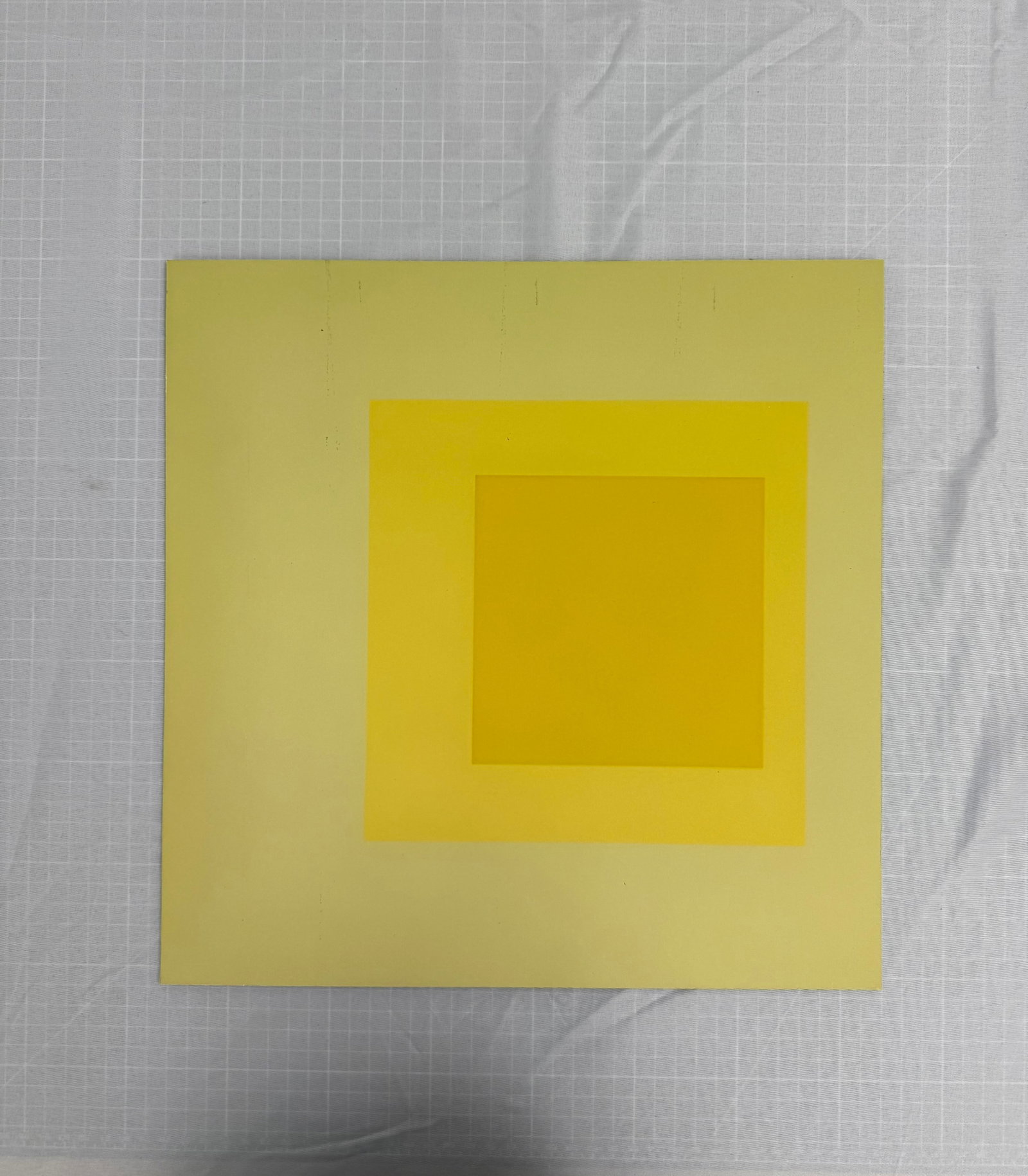 Josef Albers 'Hard Edge Seriagraph, Hard Edge': JOSEF ALBERS 'HARD EDGE' SERIGRAPH titled " Harde Edge" . Mounted to board. Measures 10.25 X 9.75 in These are part of the estate sale and we do not have a COA. All lots offered in our auctions are so