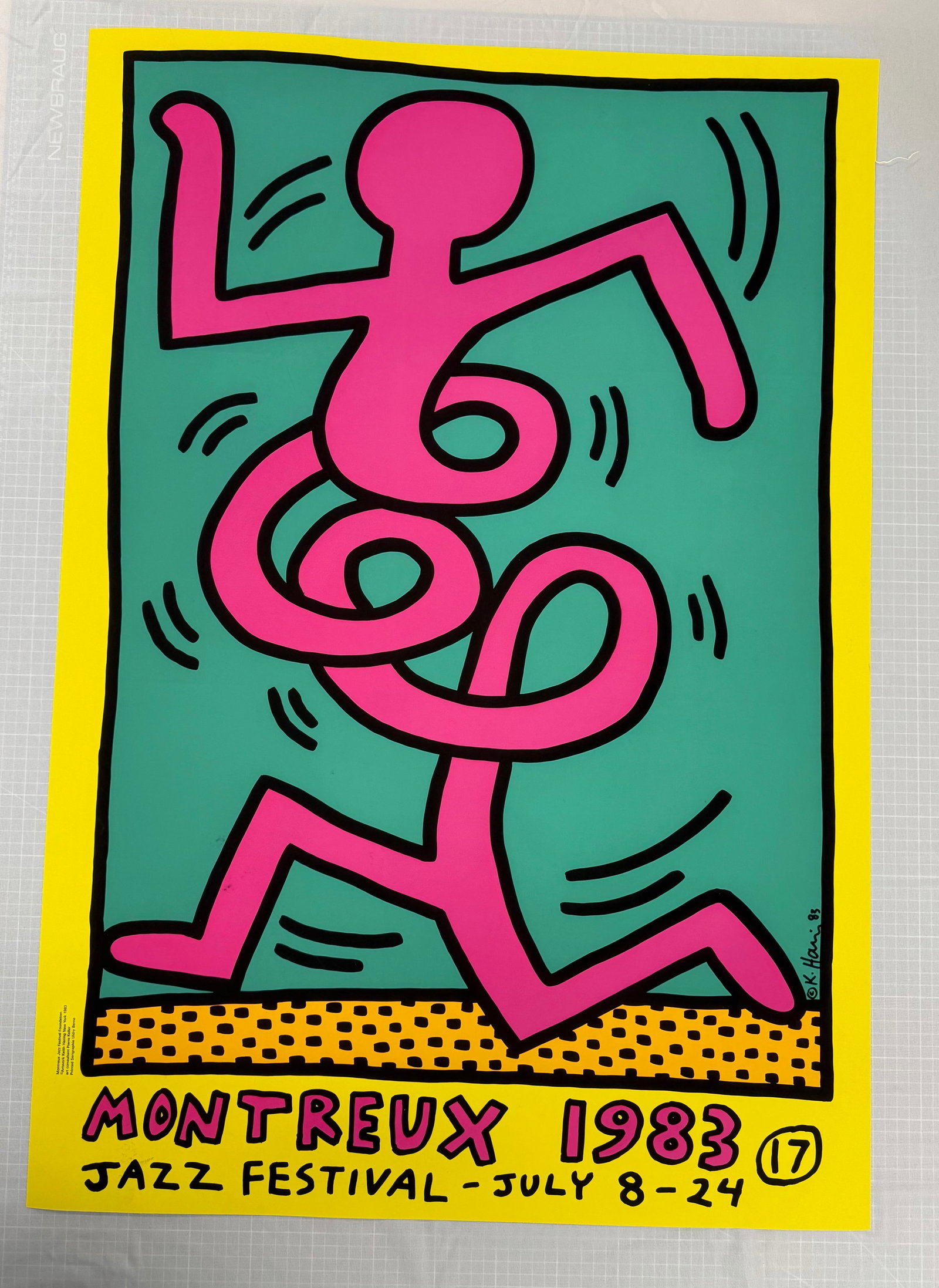 after Keith Haring (Montreux): after Keith Haring (Montreux) lithograph on heavy wove paper, sold after Measures 39.5 in X 27.5 in. These are part of the estate sale and we do not have a COA. All lots offered in our auctions are so