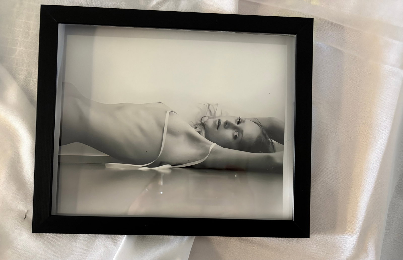 DAVID BELLEMERE "Nude" Print: DAVID BELLEMERE "Nude" Print, photoprint on kodak photopaper,framed,measures 8x10 inches. These are part of the estate sale and we do not have a COA. All lots offered in our auctions are sold