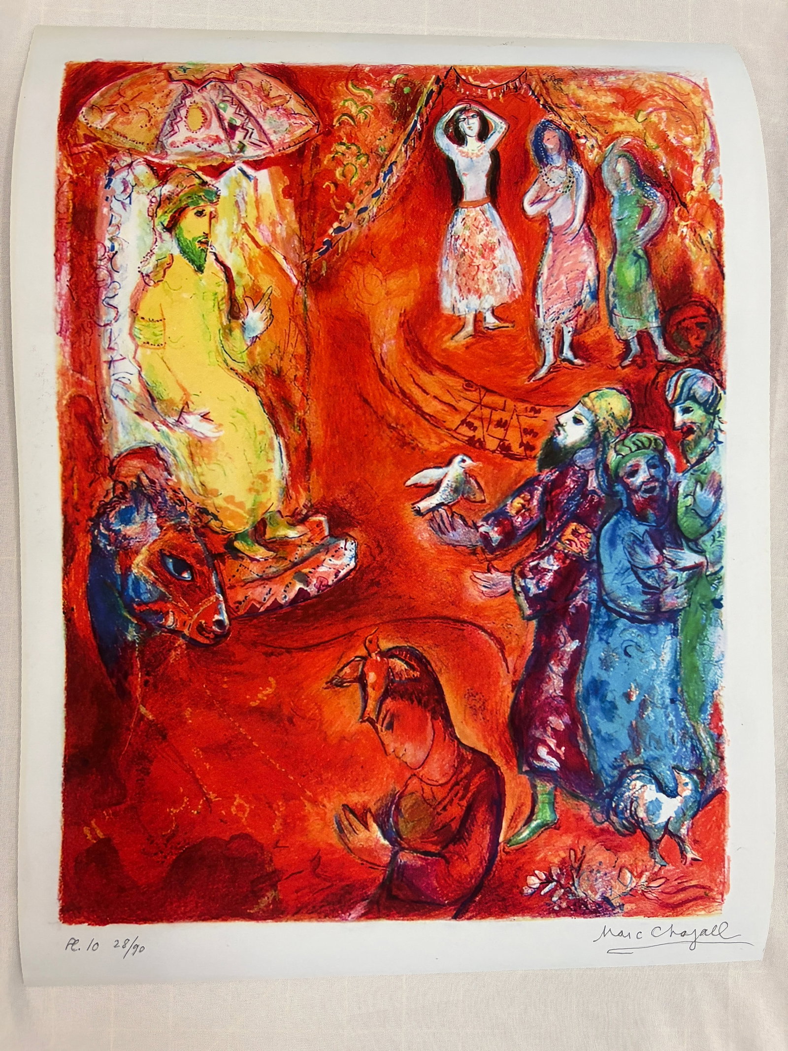 Marc Chagall "Now the King loved Science and Geometry (Plate 10)" Print Sold after (1 of 1)
