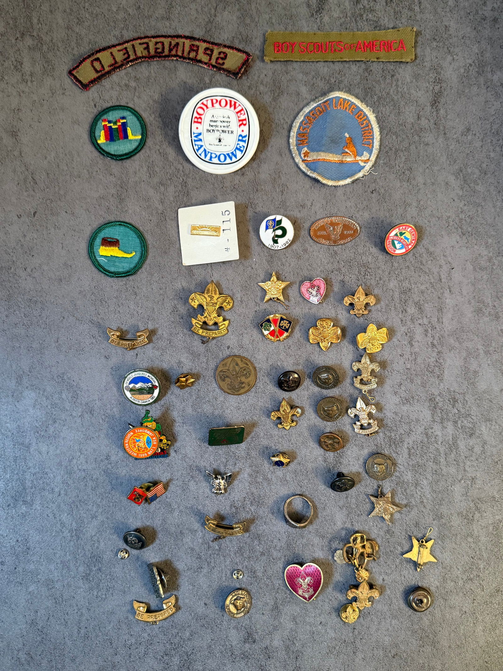 Vintage Style Boy Scouts & Girl Scouts Badges, Pins & Sterling Ring Group (1 of 2)