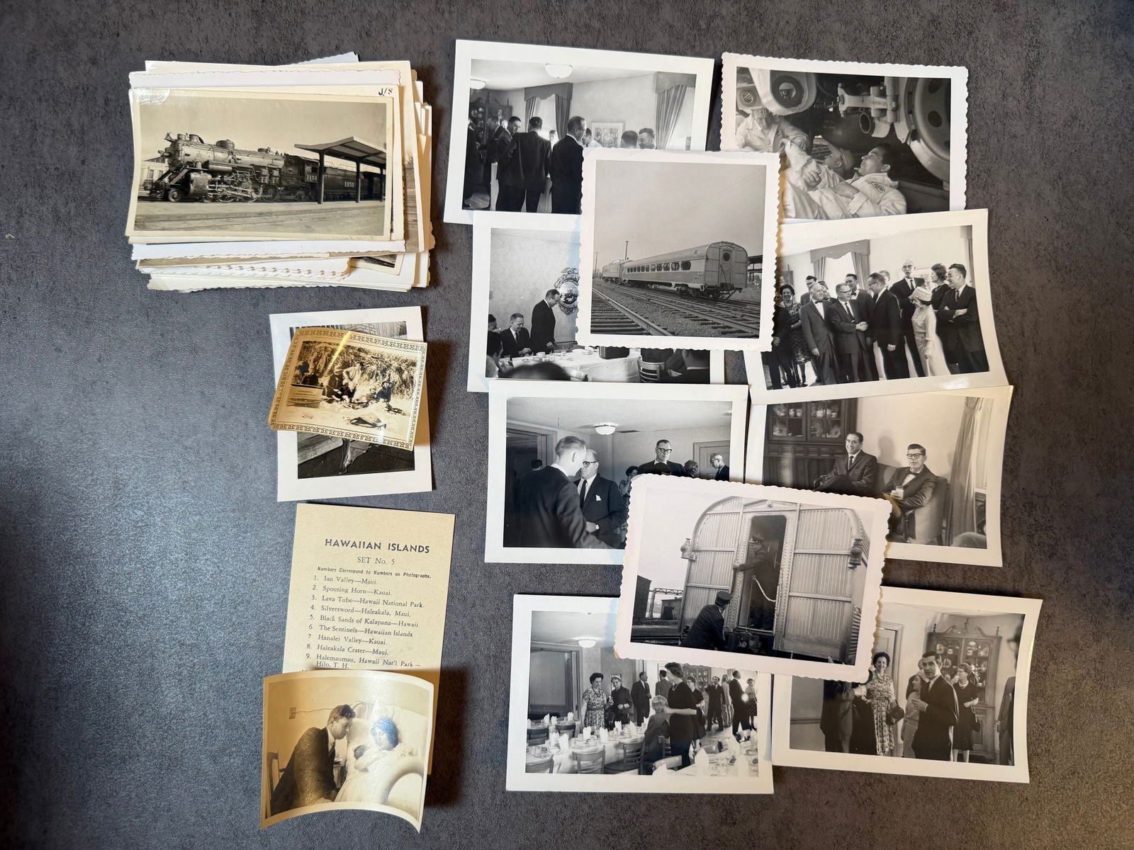 Large Group of Vintage Black & White Photographs, Railroad & Social Scenes (1 of 1)