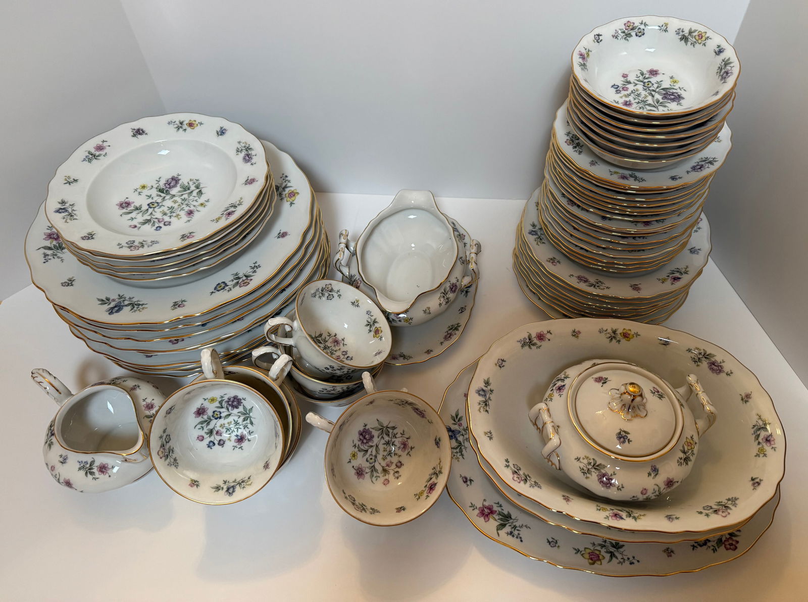 German Franconia Krautheim “Millefleurs” Floral Porcelain Dinnerware Set (1 of 3)