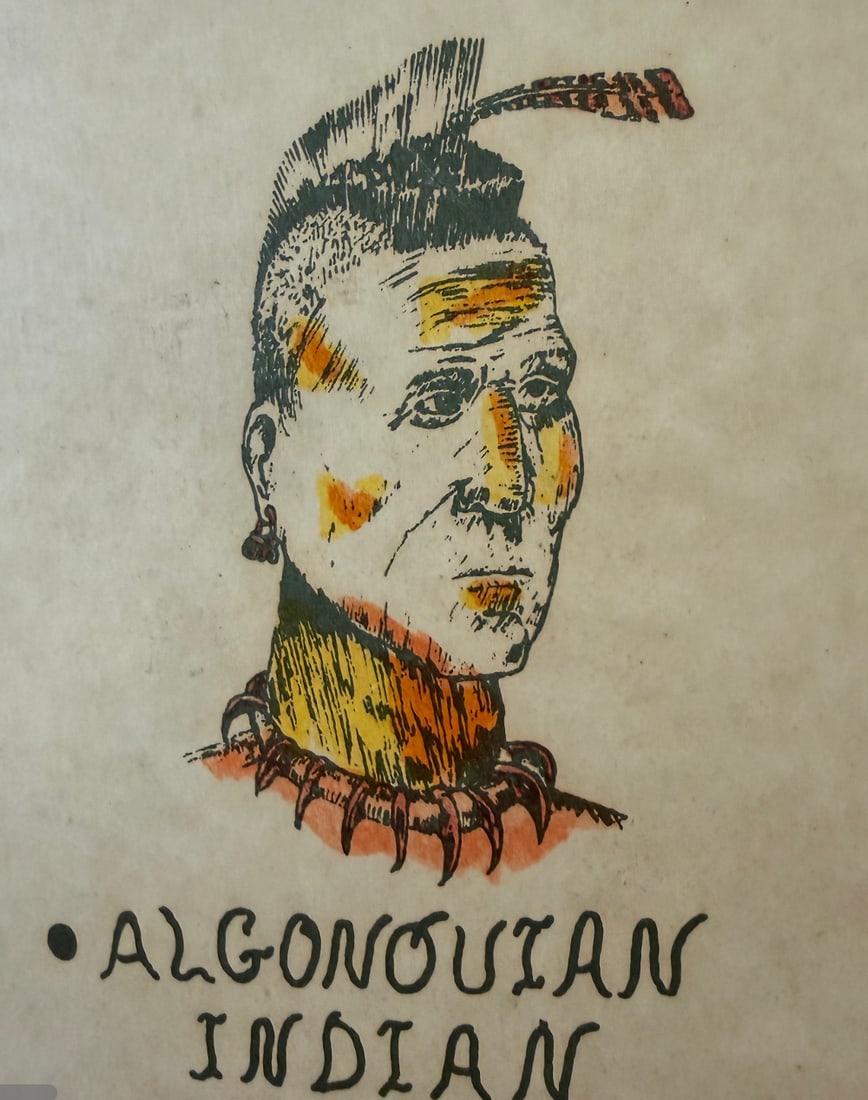 Signed Limited Edition Framed Print, Algonquian Indian Map (18/100) - 3