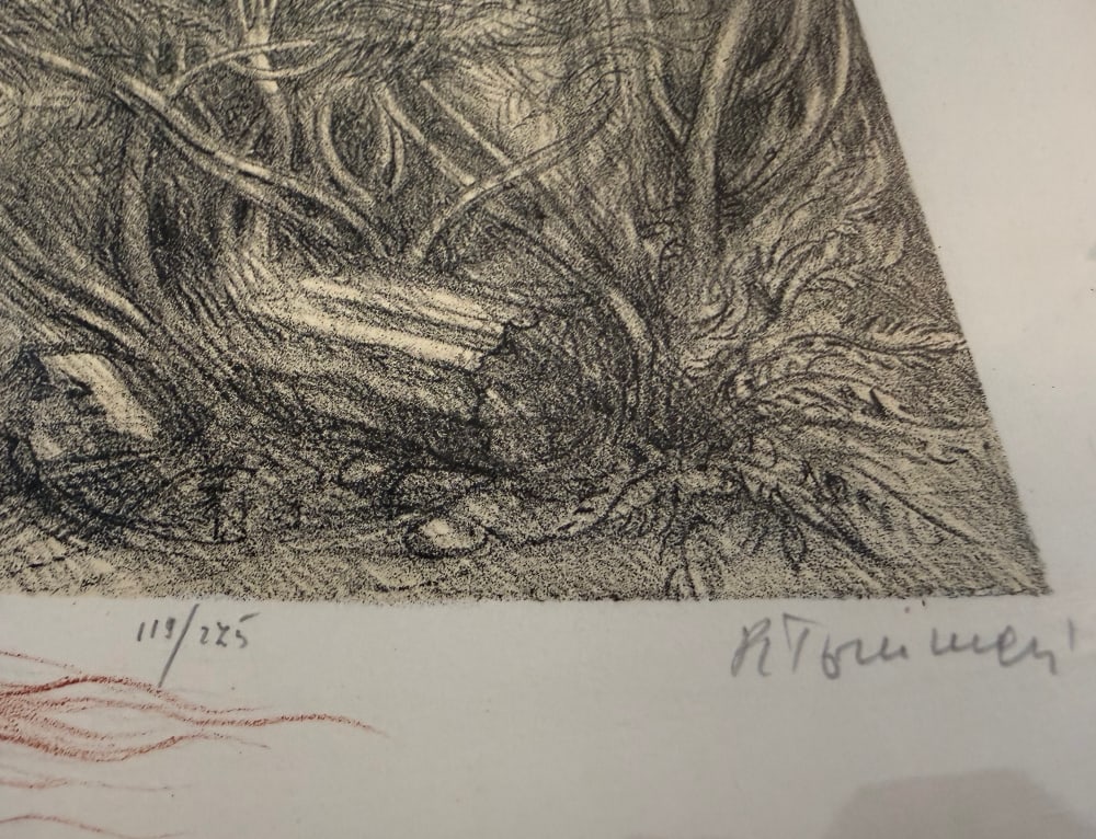 Riccardo Tommasi Limited Edition Lithograph 111/275 - Roman Architecture with Winged Lion, Signed & - 2