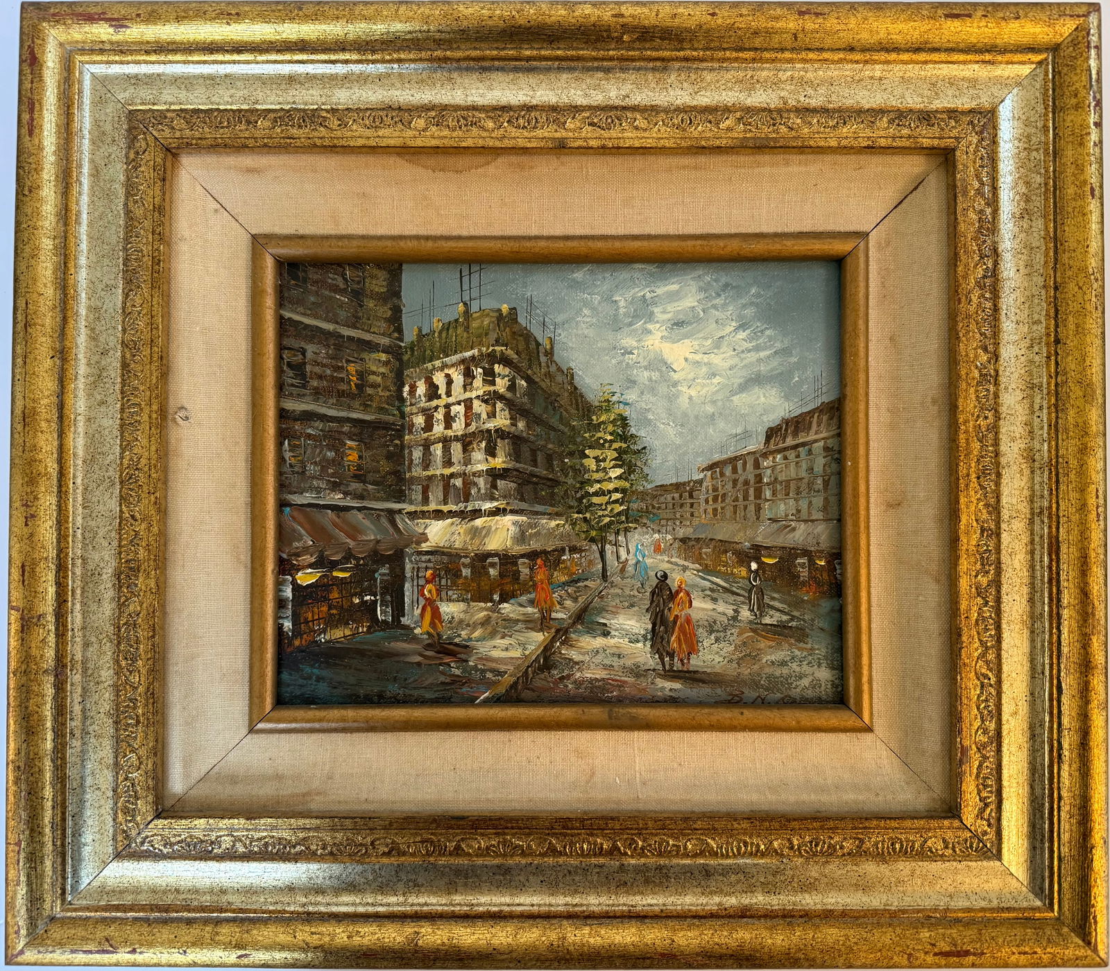 Signed Pair of Framed European Street Scene Oil Paintings on Canvas, Owens & Burnett Label, 16 x 18 - 2