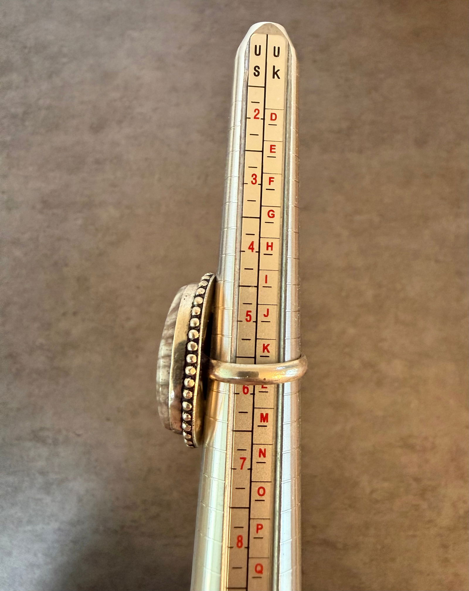 Sterling Silver and Ocean Jasper Cabochon Cocktail Ring, Size 6 - 2