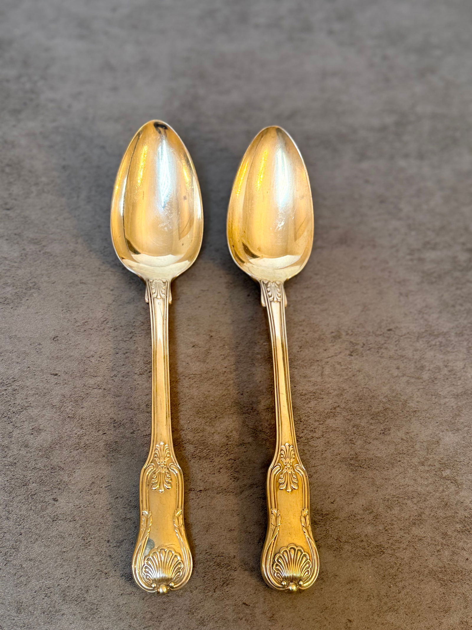 Pair of English Sterling Silver Teaspoons, Approx. 8 ozt (1 of 3)