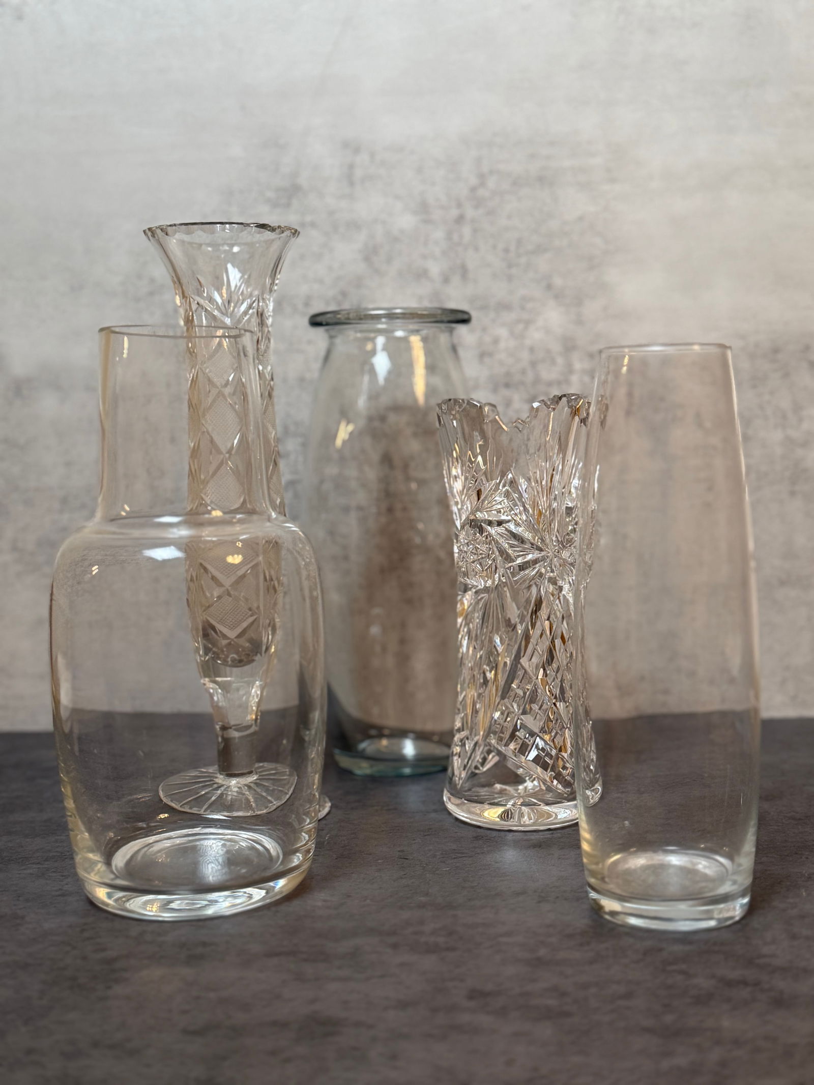 Mixed Decorative Glass Vase Lot (1 of 3)
