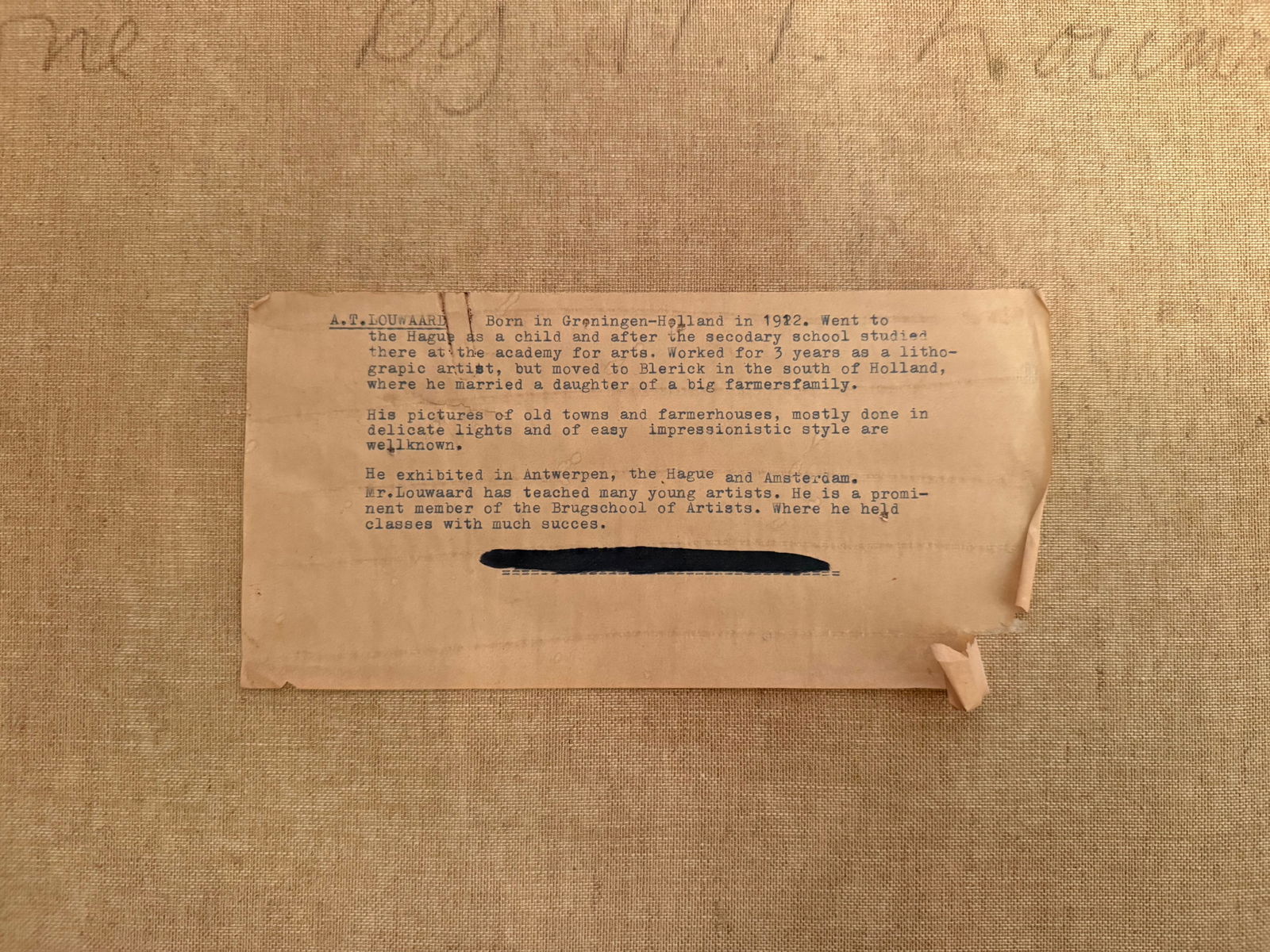 A.T. Louwaard Seascape Oil on Canvas Painting - 4