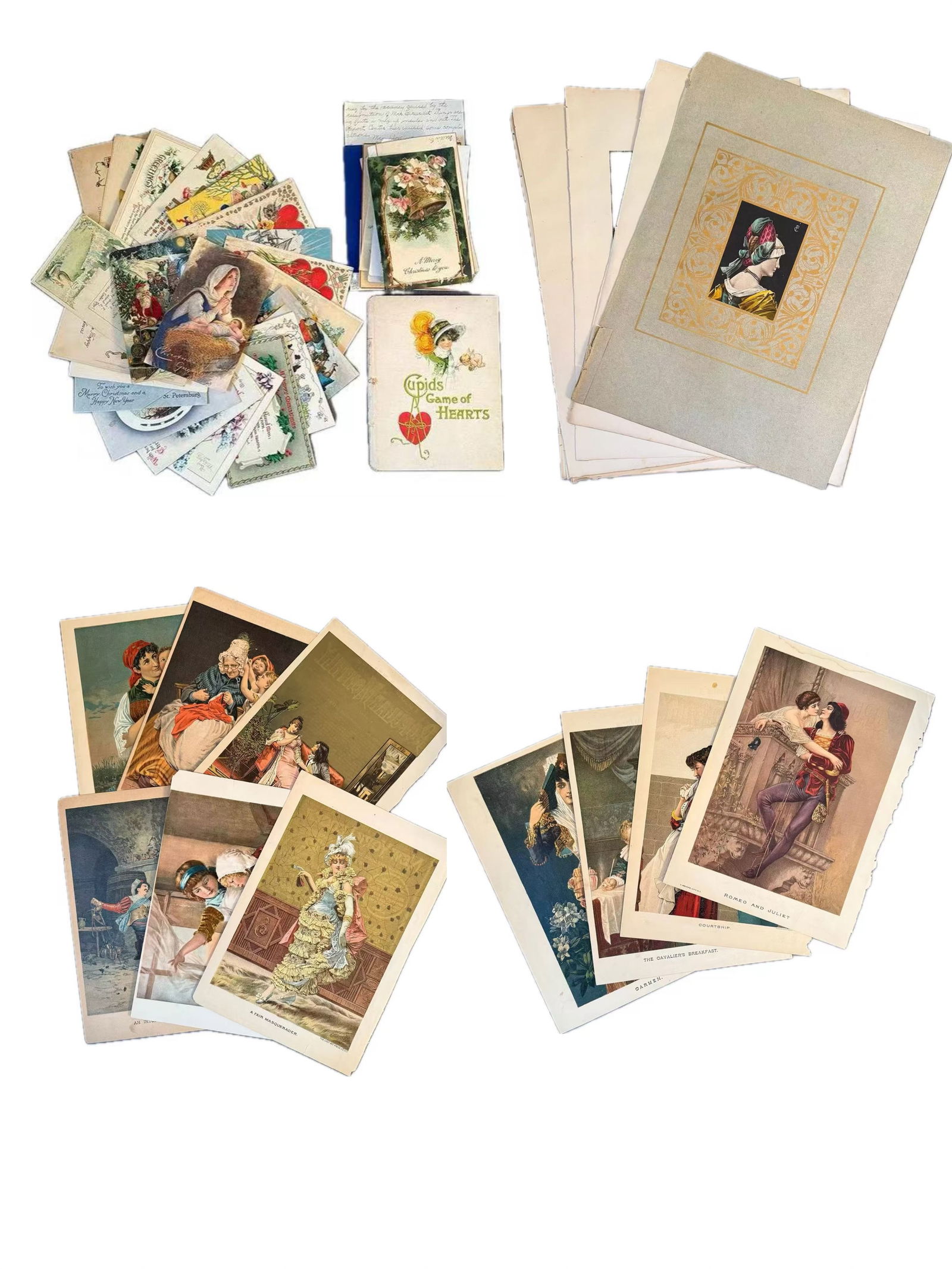 Collection of Antique Book Illustrations, Greeting Cards & Ephemera (1 of 1)